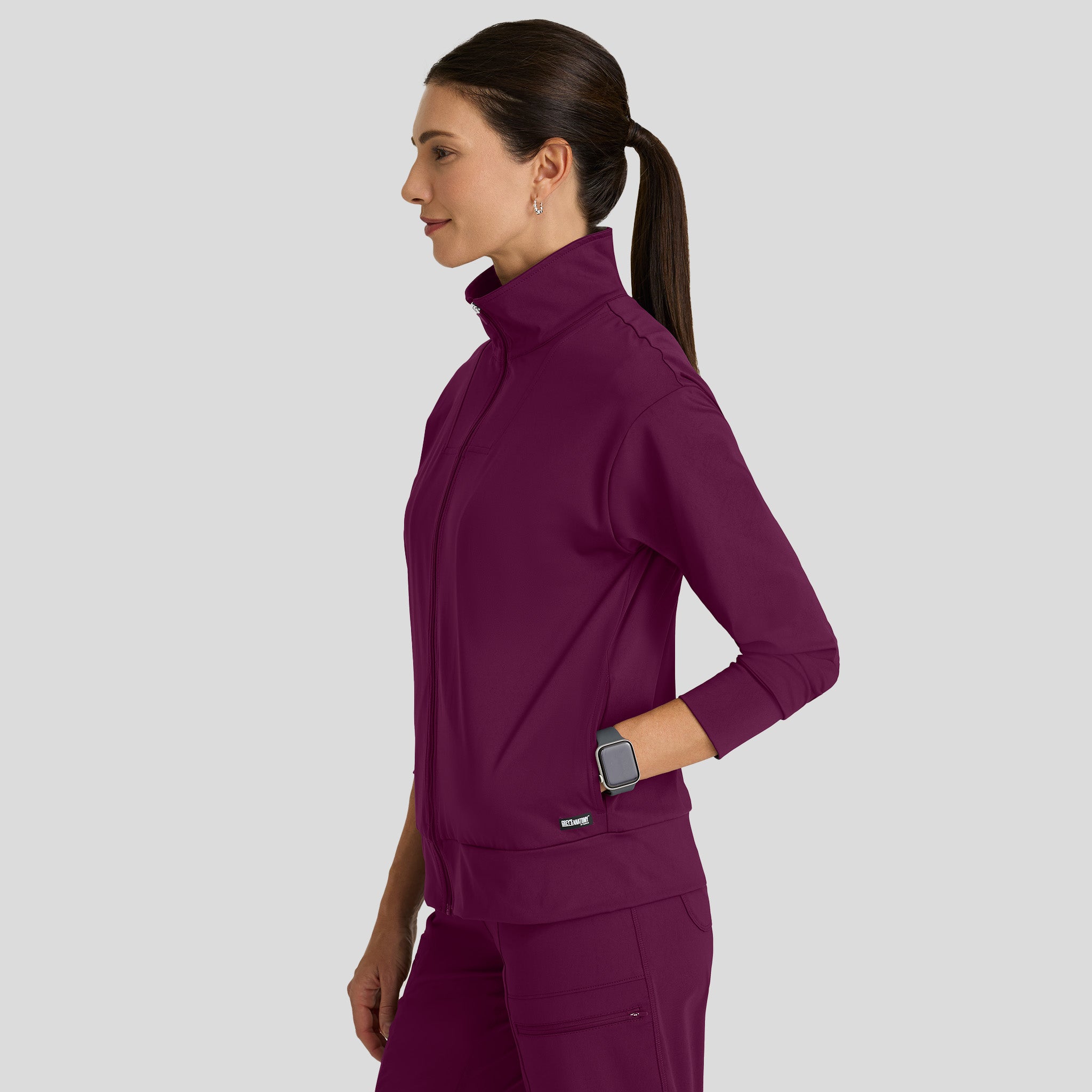 Ease Knit Warm-Up Jacket | Wine