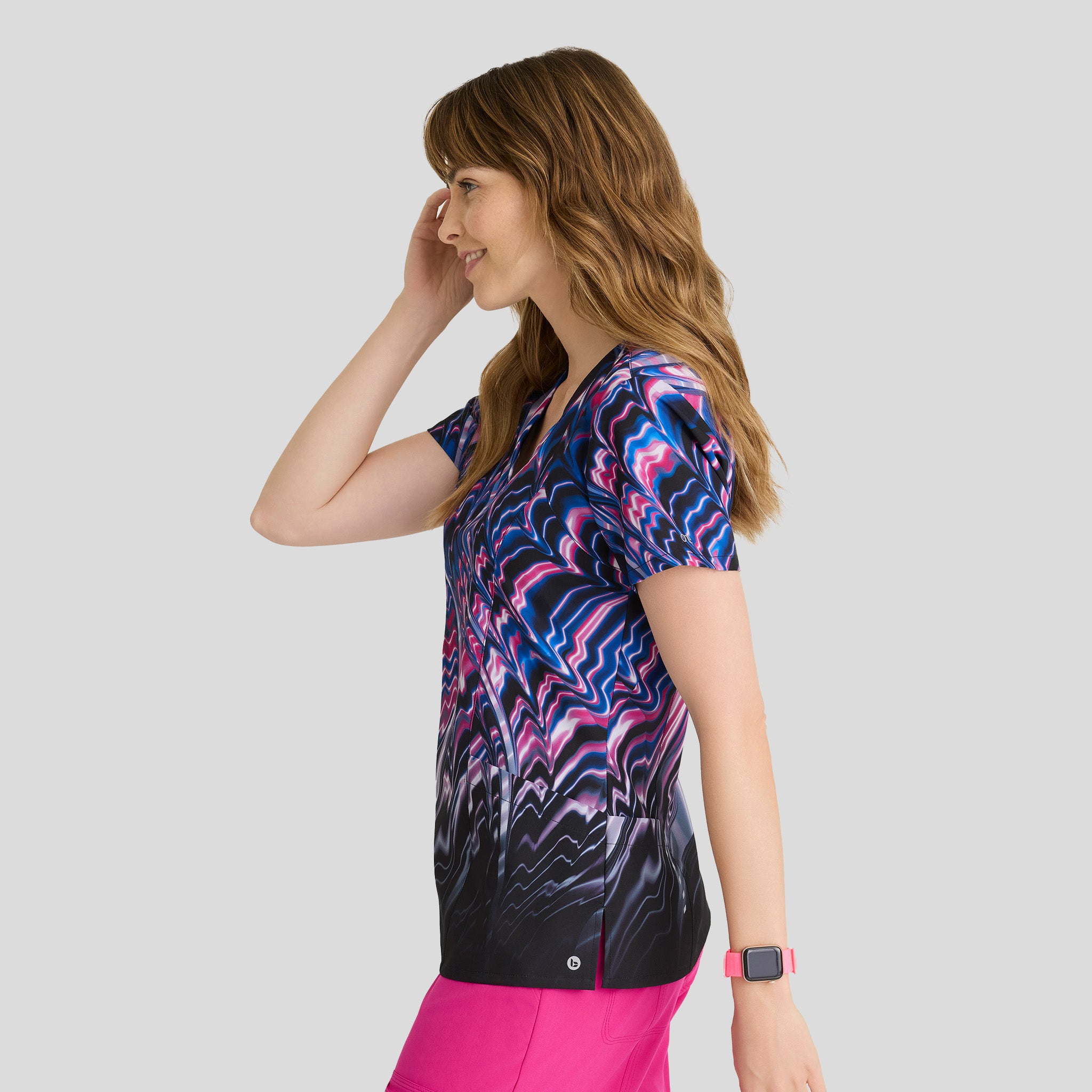 Thrive Print Top | Pink Luminescence