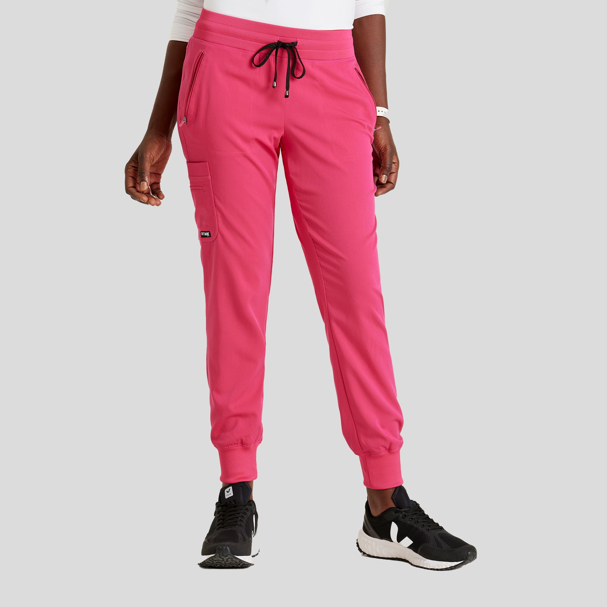Eden 5-Pocket Mid-Rise Jogger Scrub Pant | Pink