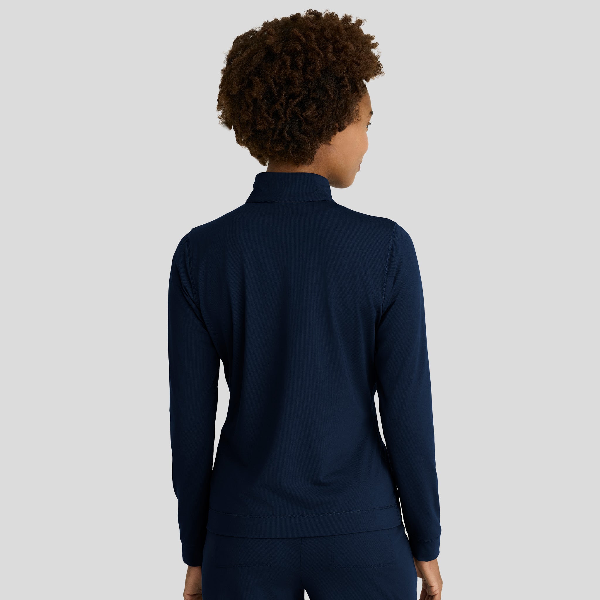 Atlas Women's Mock Neck Long Sleeve Top | Navy