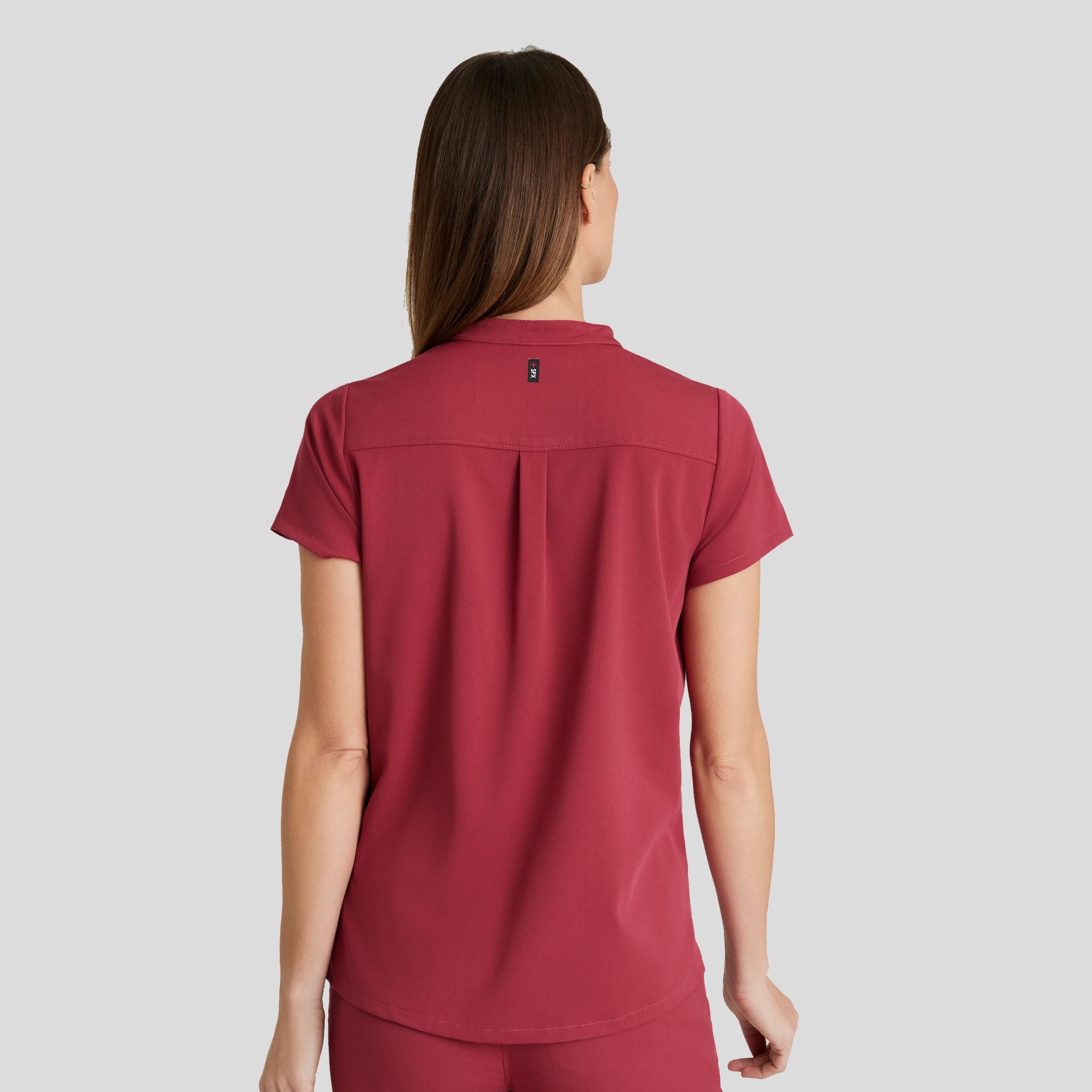 Avery Scrub Top | Maple Red