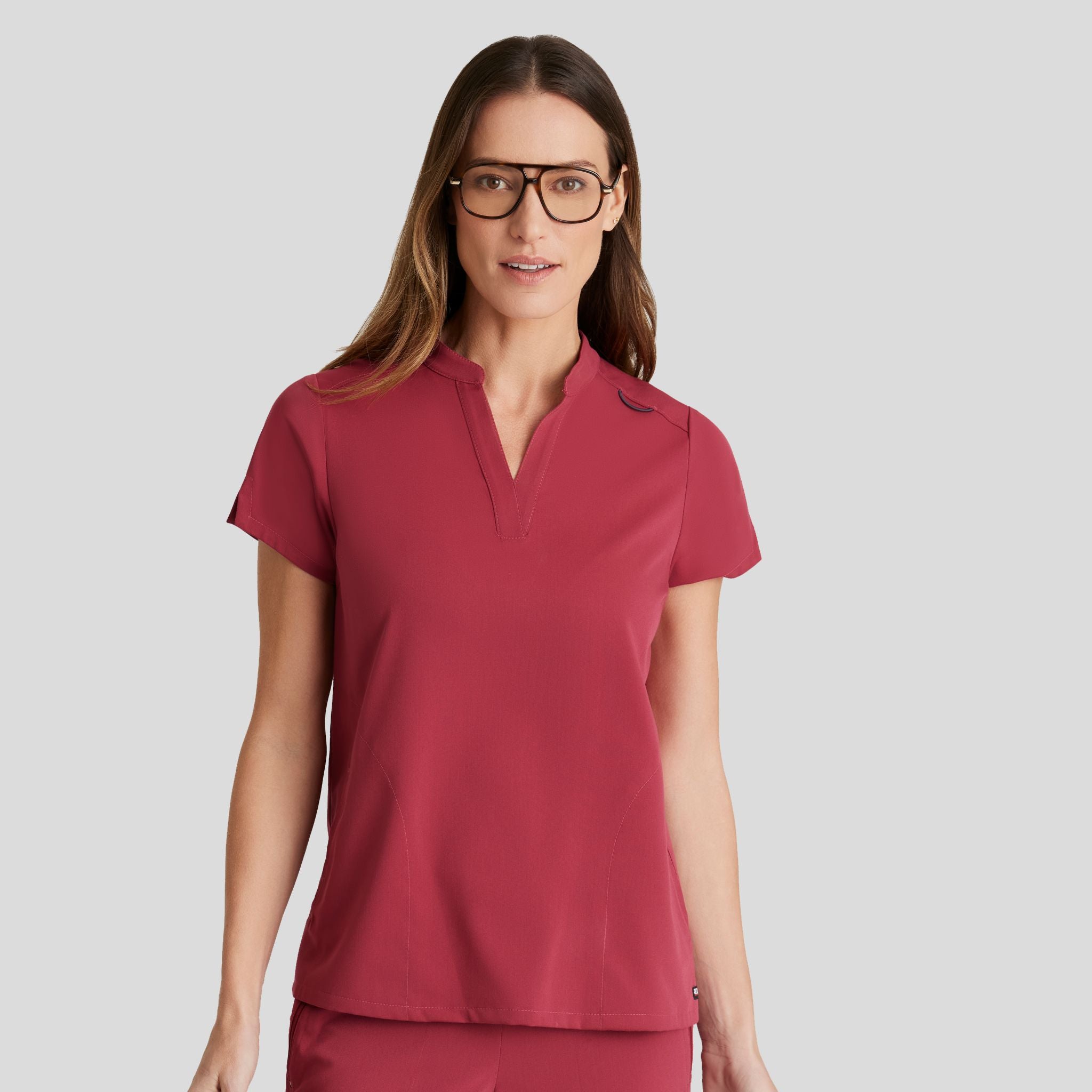 Avery Scrub Top | Maple Red