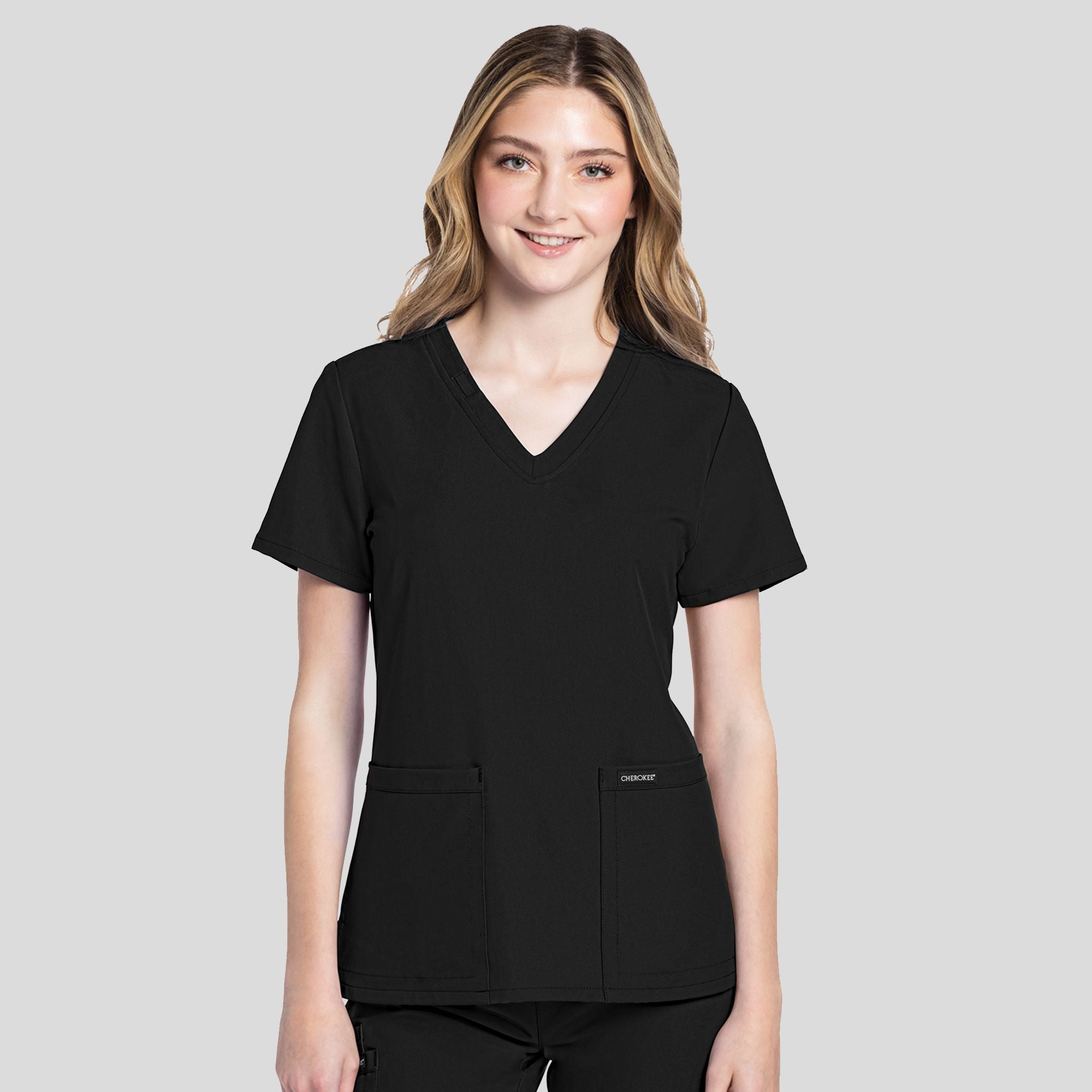 V-Neck Top | Black