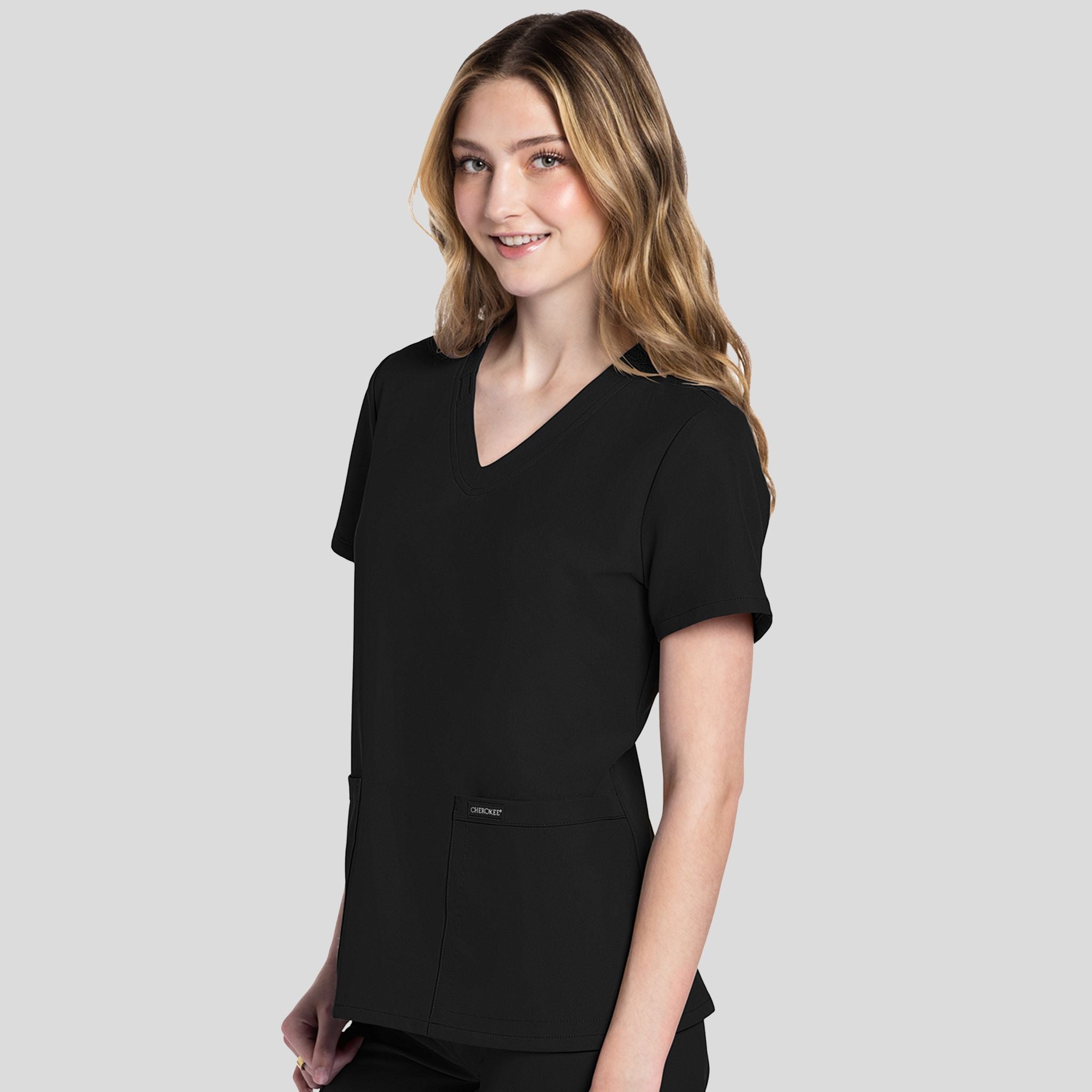 V-Neck Top | Black