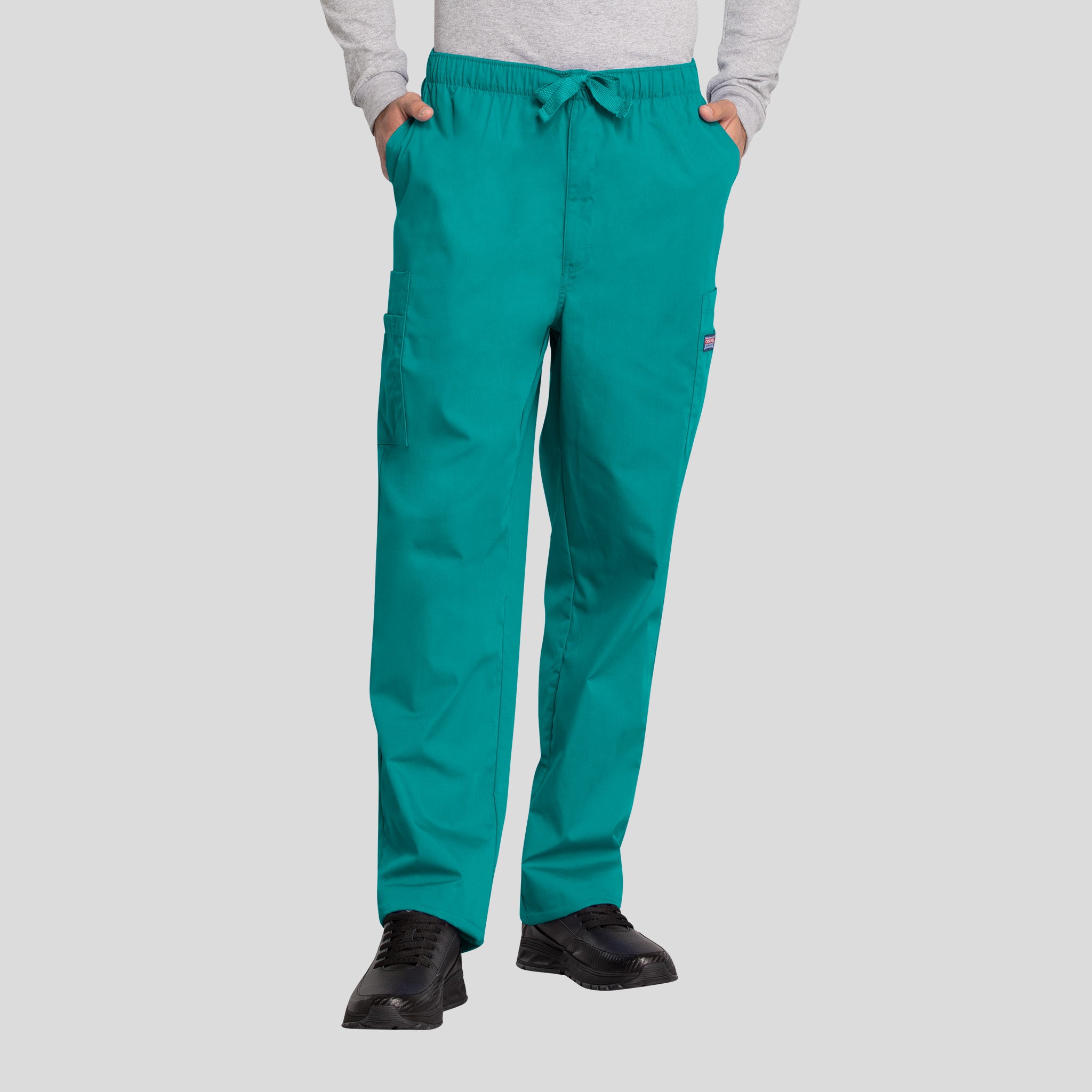 Men's Drawstring Cargo Scrub Pant | Teal