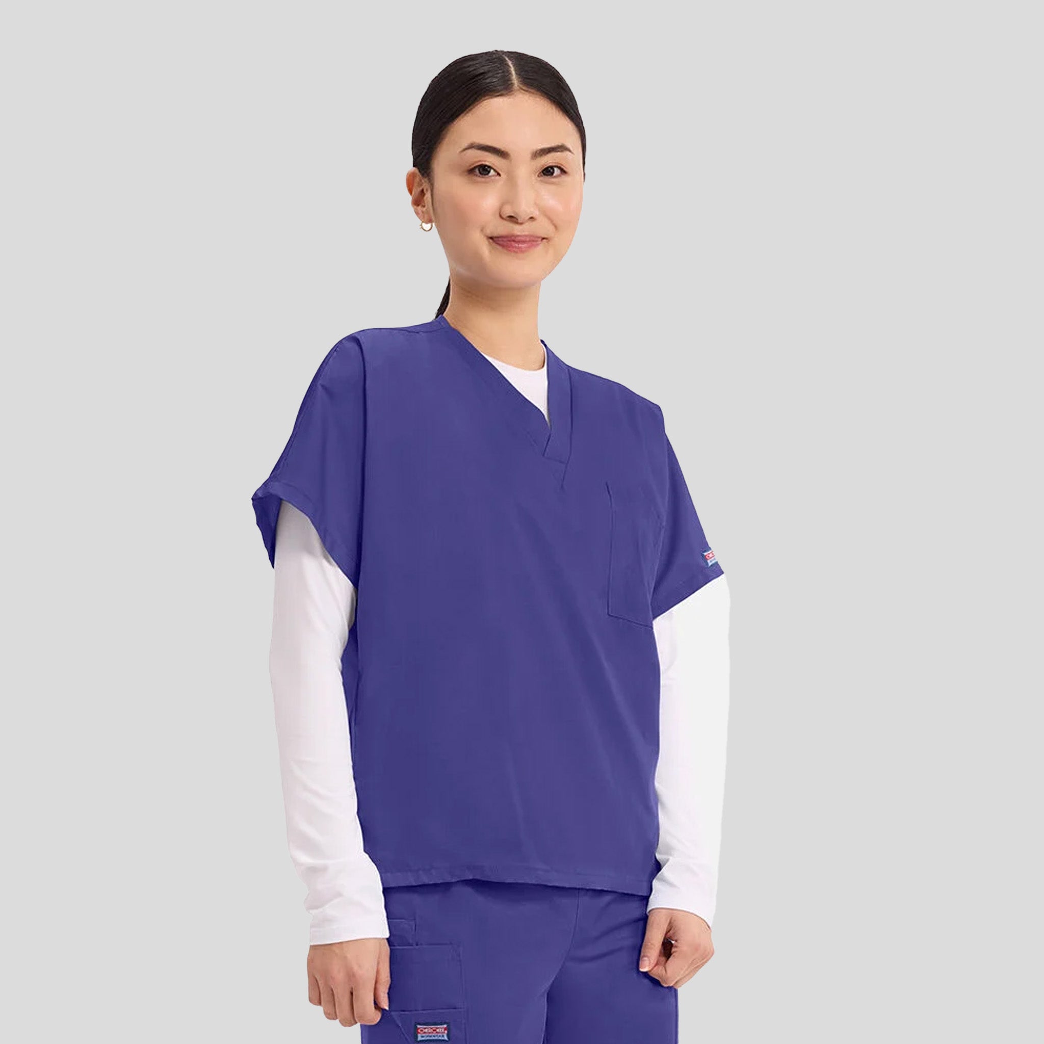 Unisex V-Neck 1 Pocket | Grape