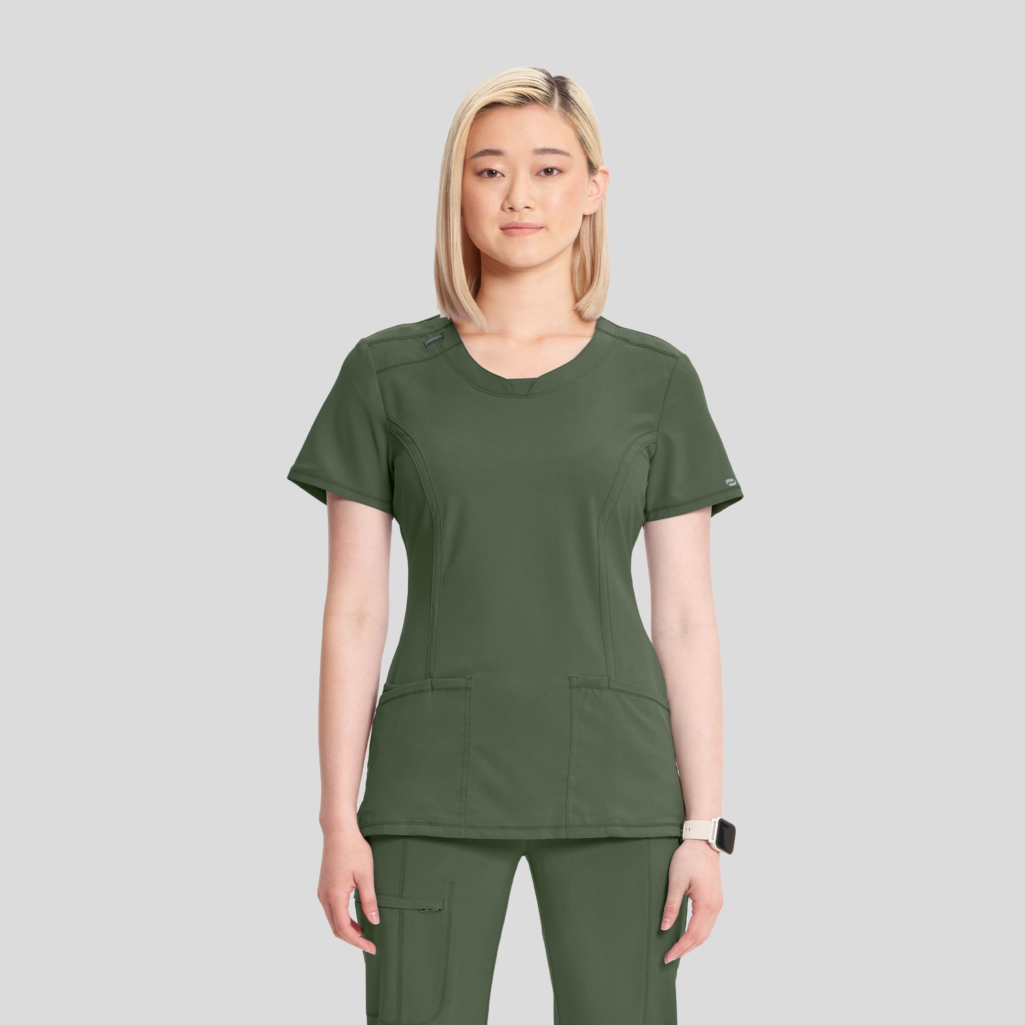 Women's Round Neck Top | Olive
