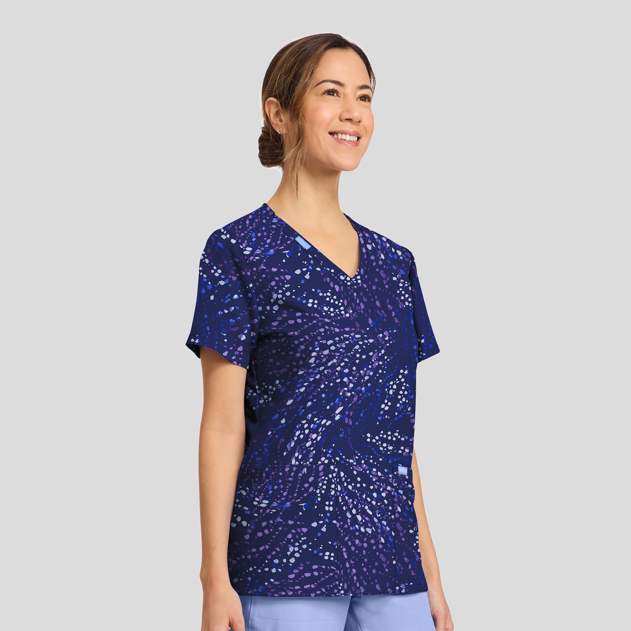 Women's Wild Specks Print Scrub Top