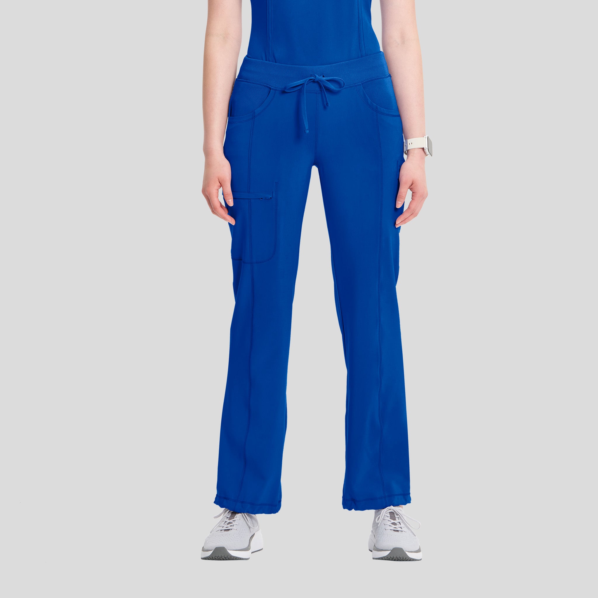 Rib Knit Drawstring Waist Scrub Pant | Galaxy