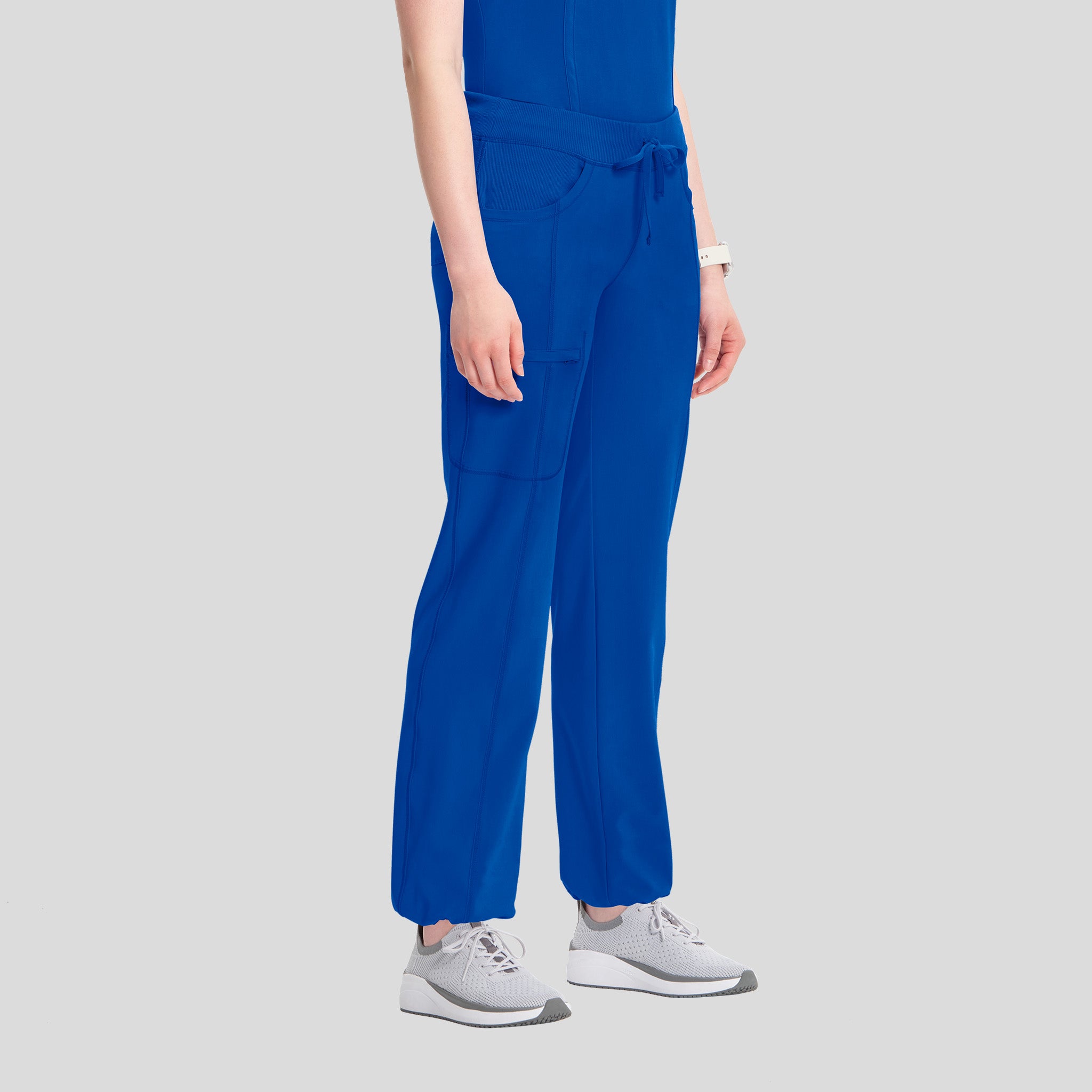 Rib Knit Drawstring Waist Scrub Pant | Galaxy