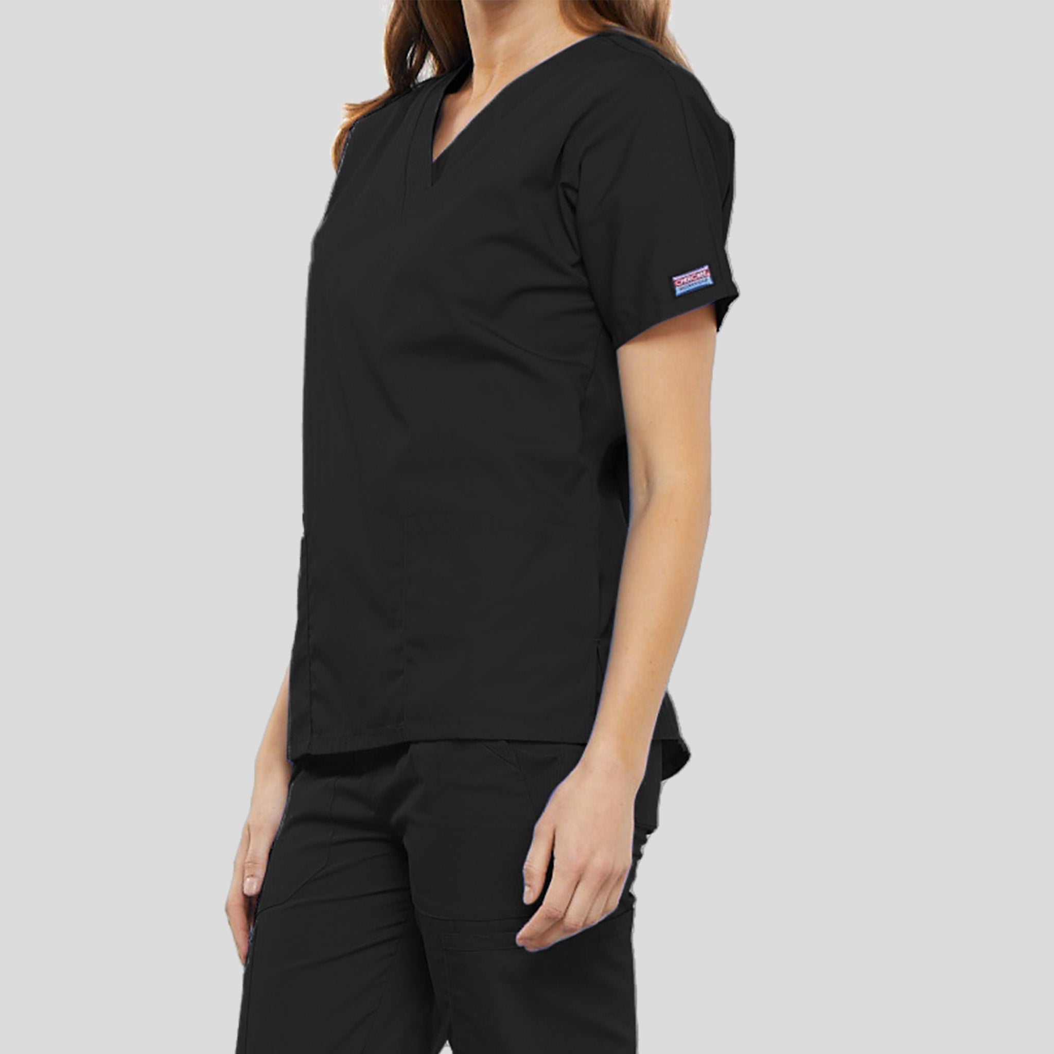 Women's V-Neck 2 Pocket | Black