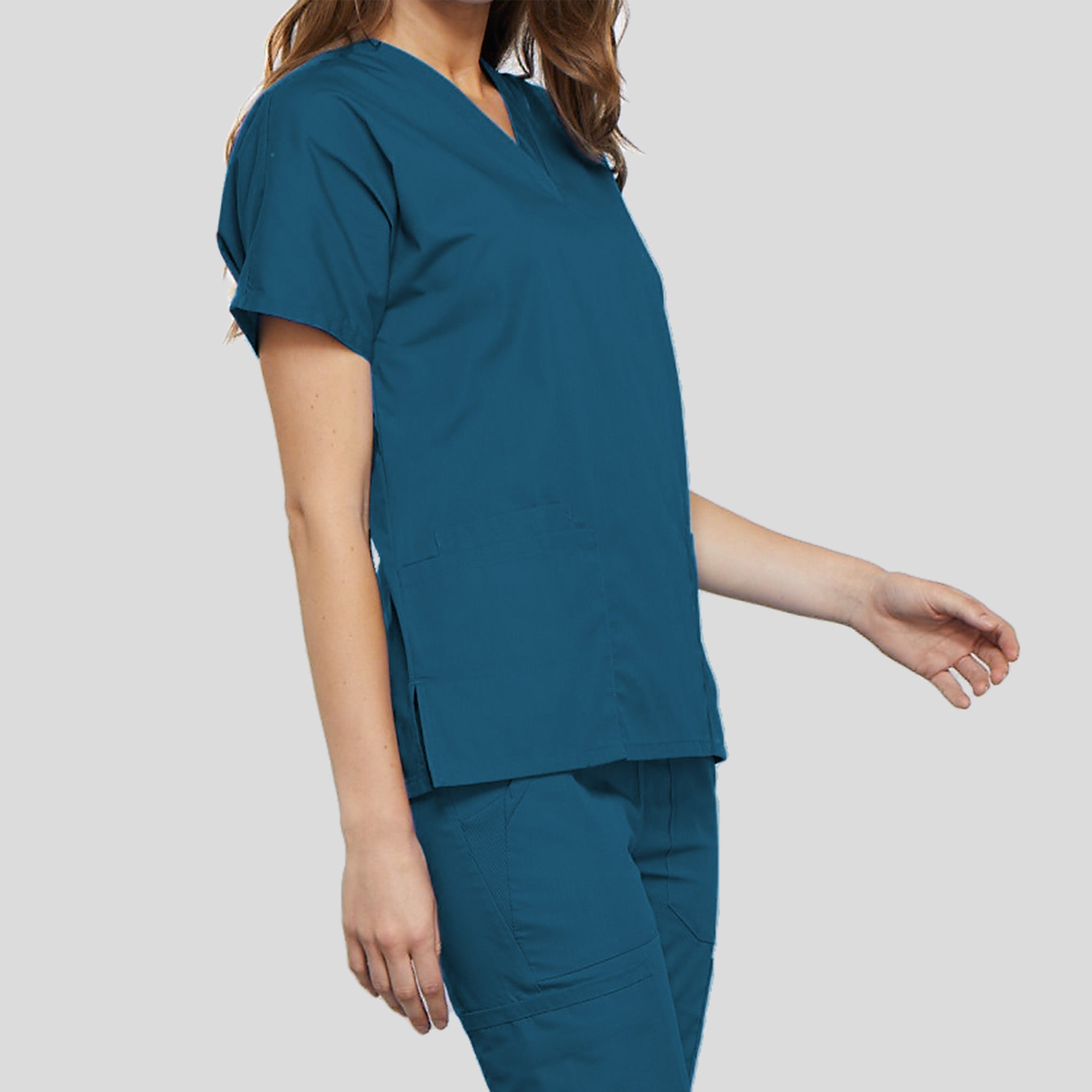 Women's V-Neck 2 Pocket | Caribbean