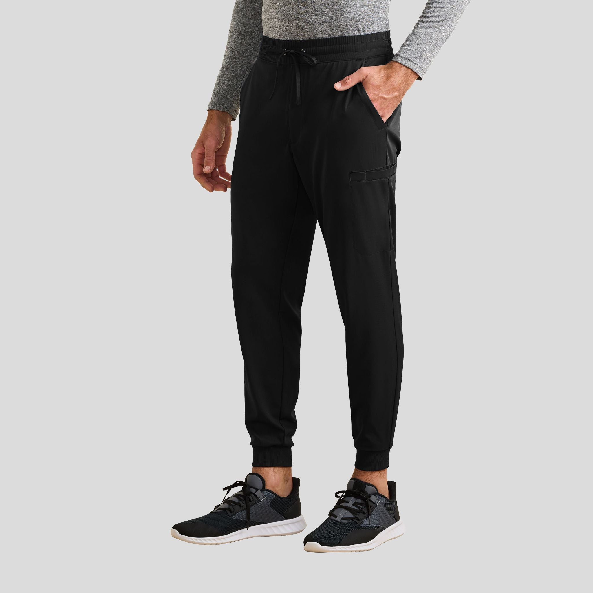 Men's Mid Rise Jogger Scrub Pant | Black