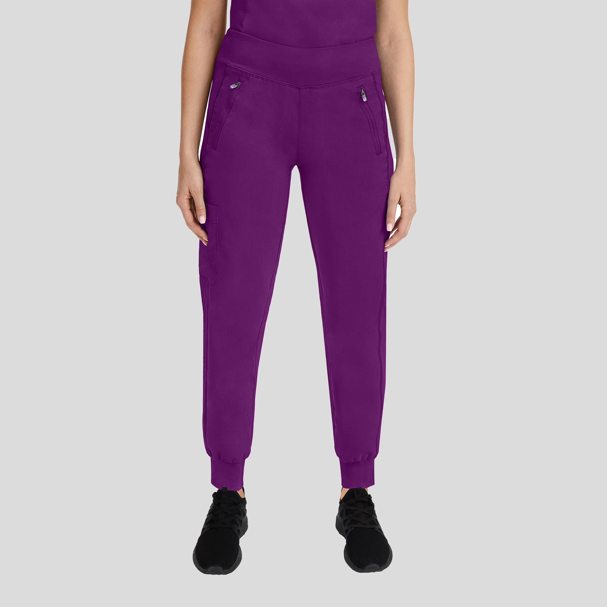 Tara Yoga Jogger Scrub Pant | Eggplant