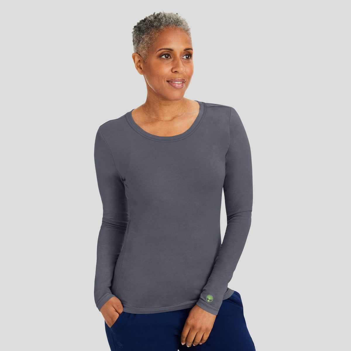 Bravissimo Ribbed Ava Top – Long Sleeve Stretch T-shirt – Scoop Neck, Jersey, Machine Washable – Colours