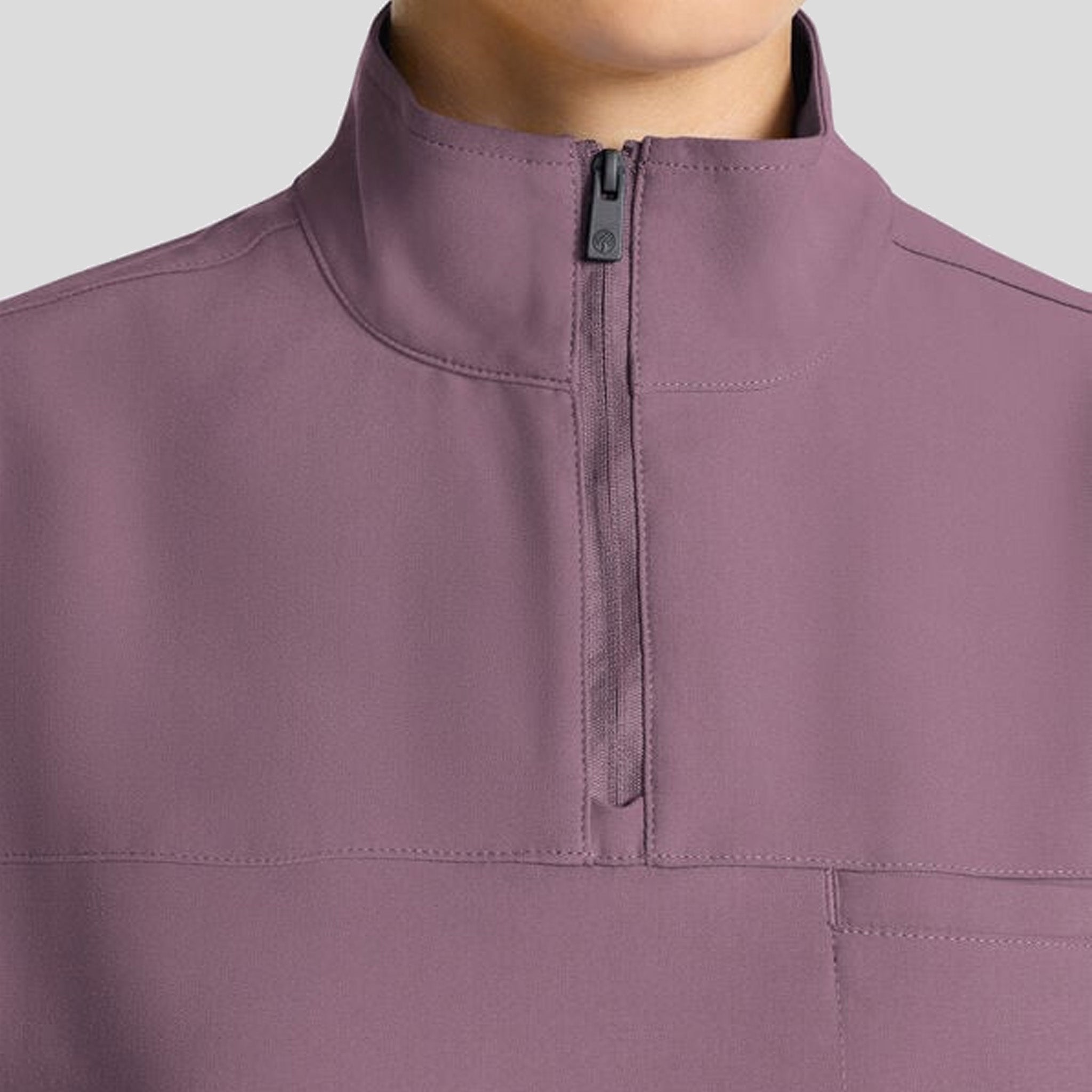 Women's Bella Quarter Zip Scrub Top | Elderberry