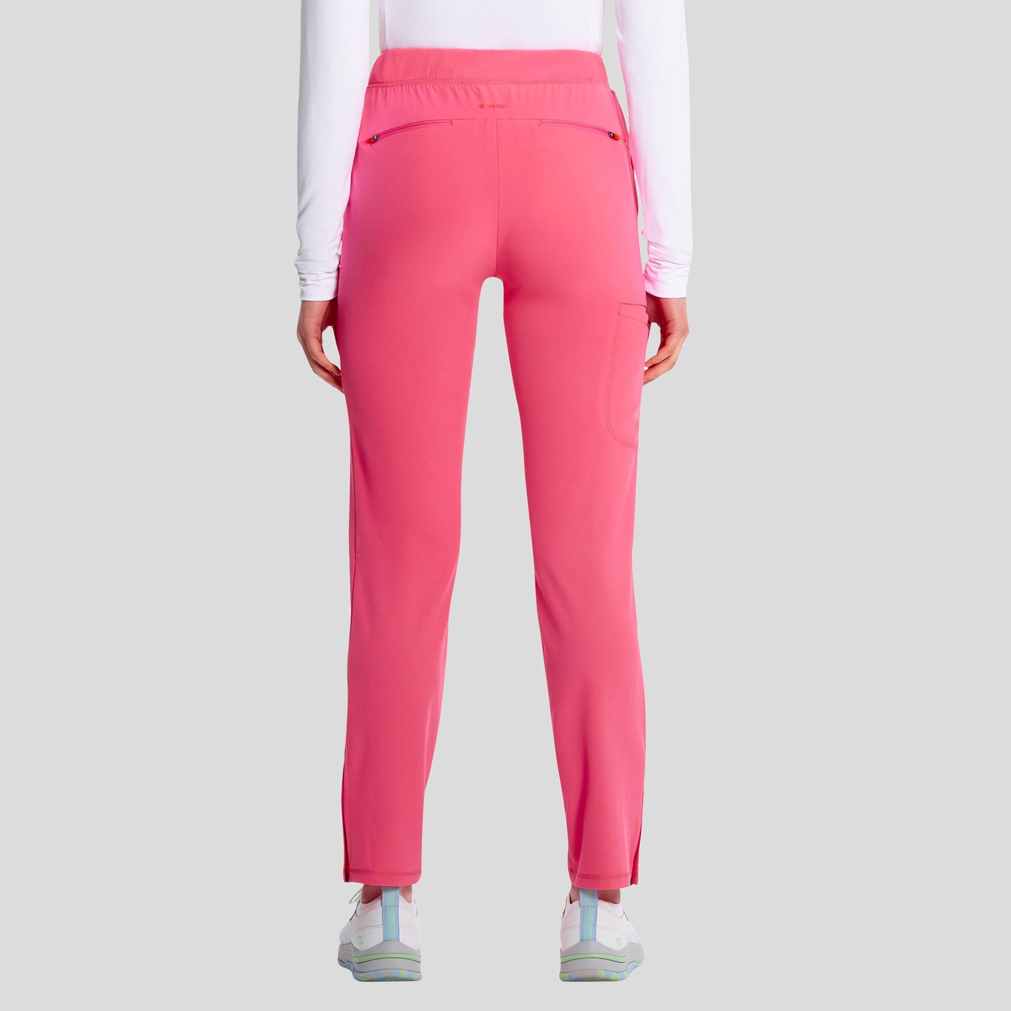 Mid Rise Pull-on Tapered Leg Cargo Pant | Power Pink