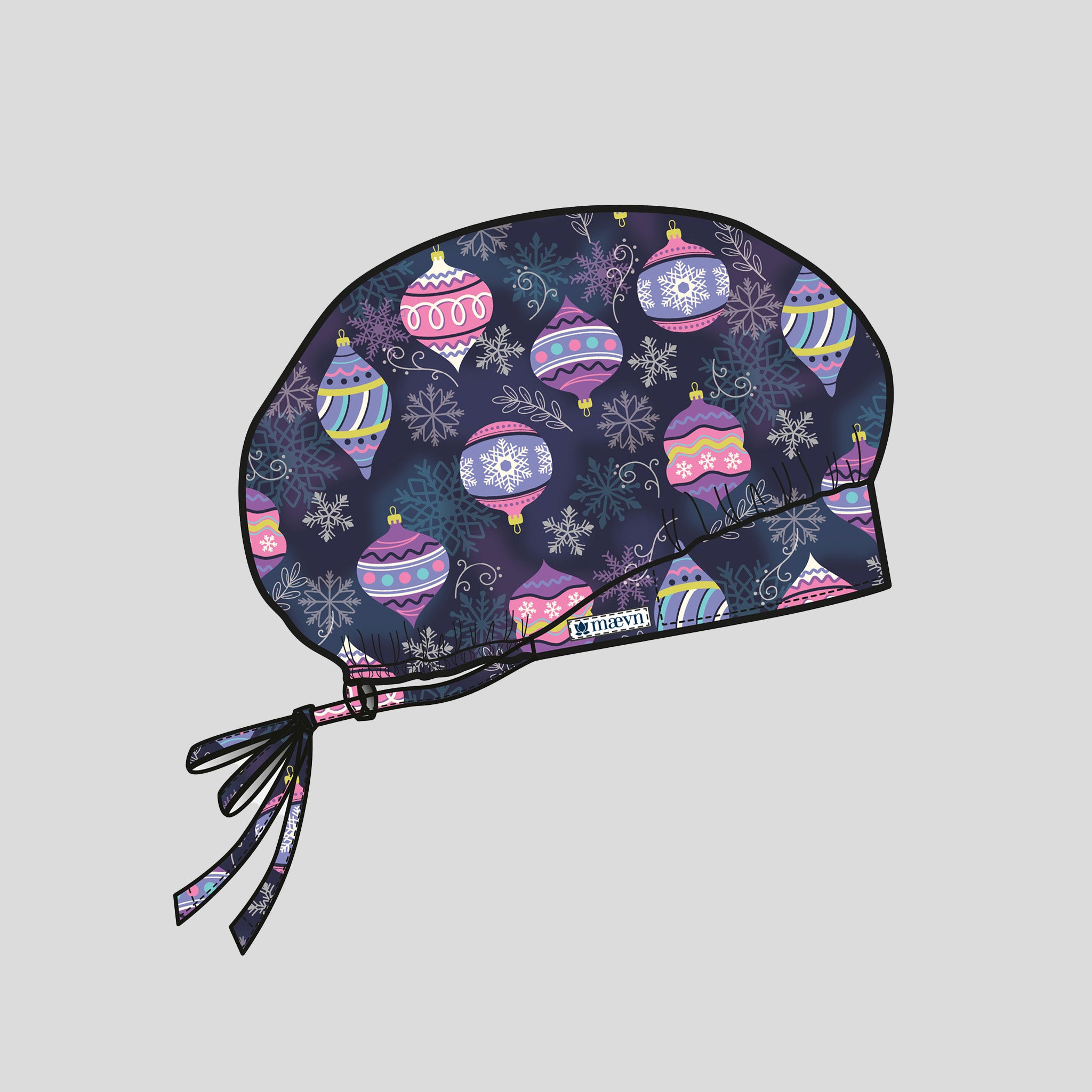Unisex Bouffant Cap | Frosted Ornaments