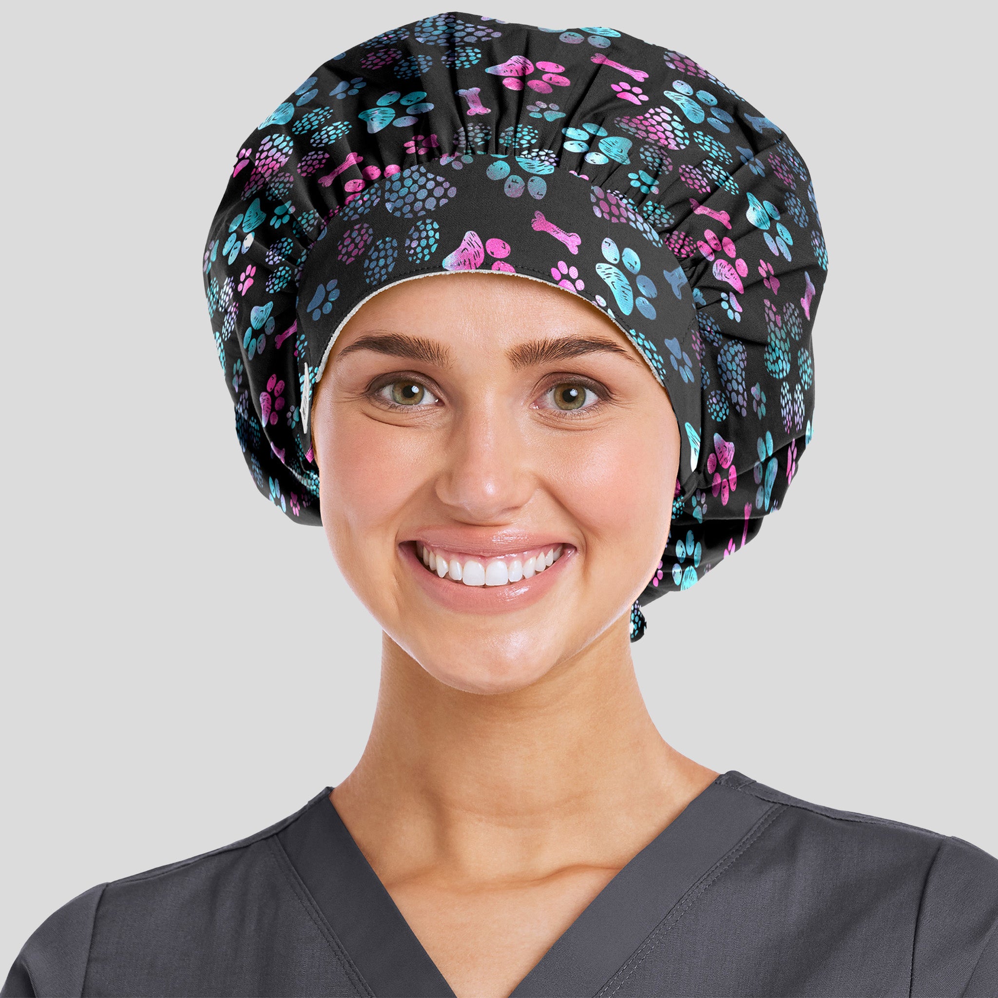 Unisex Bouffant Cap | Ombre Paws