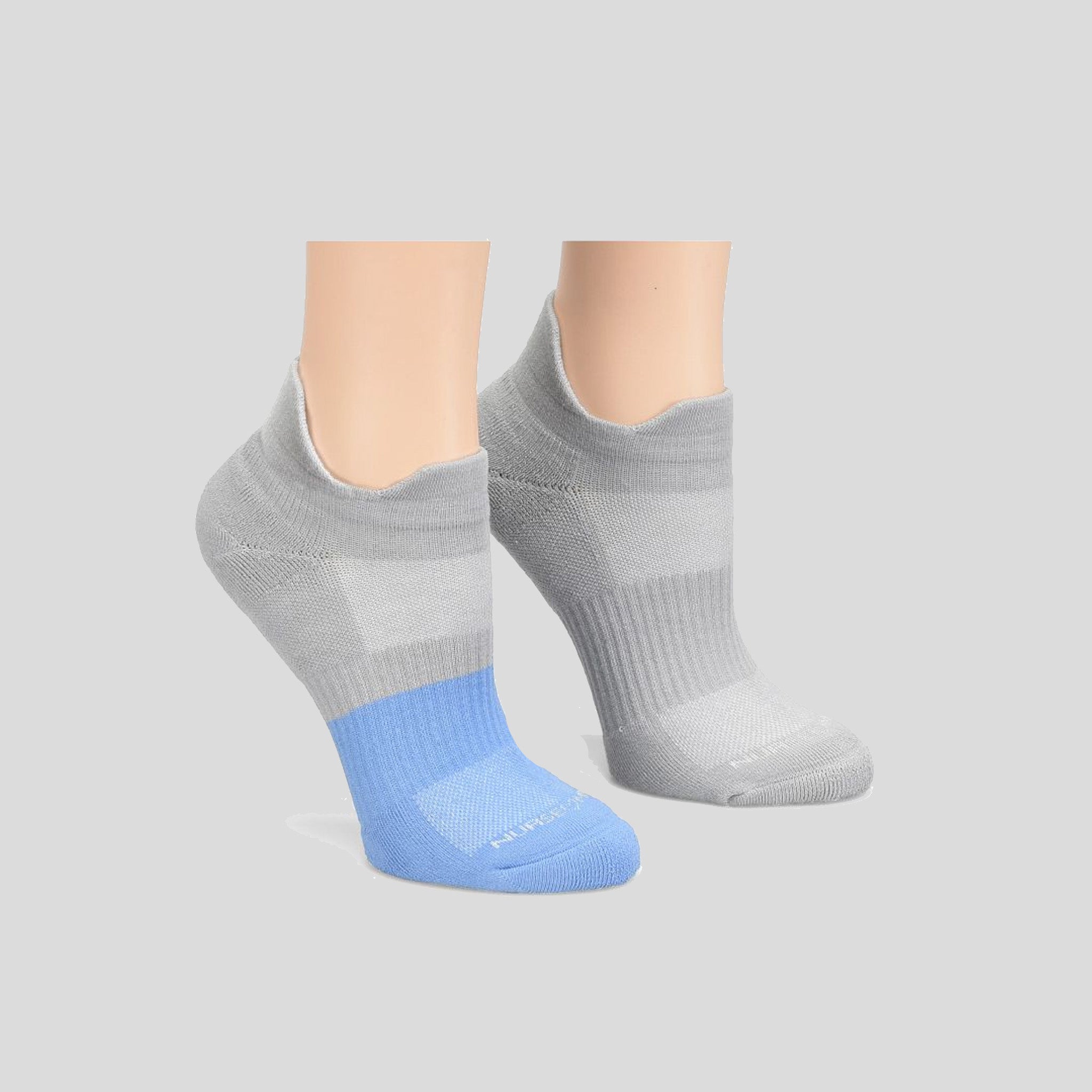 Active Stride Anklets | Grey/Ceil Blue