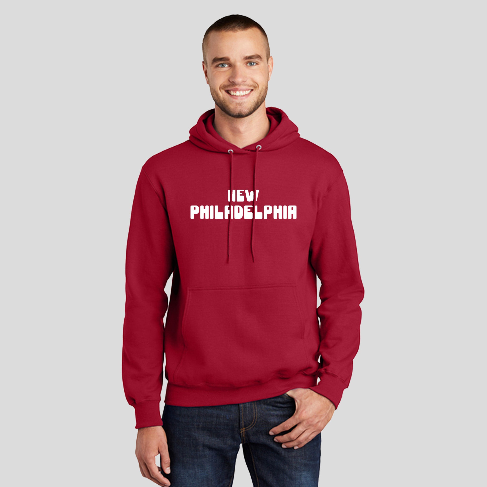New Philadelphia Hooded Fleece Sweatshirt | Red