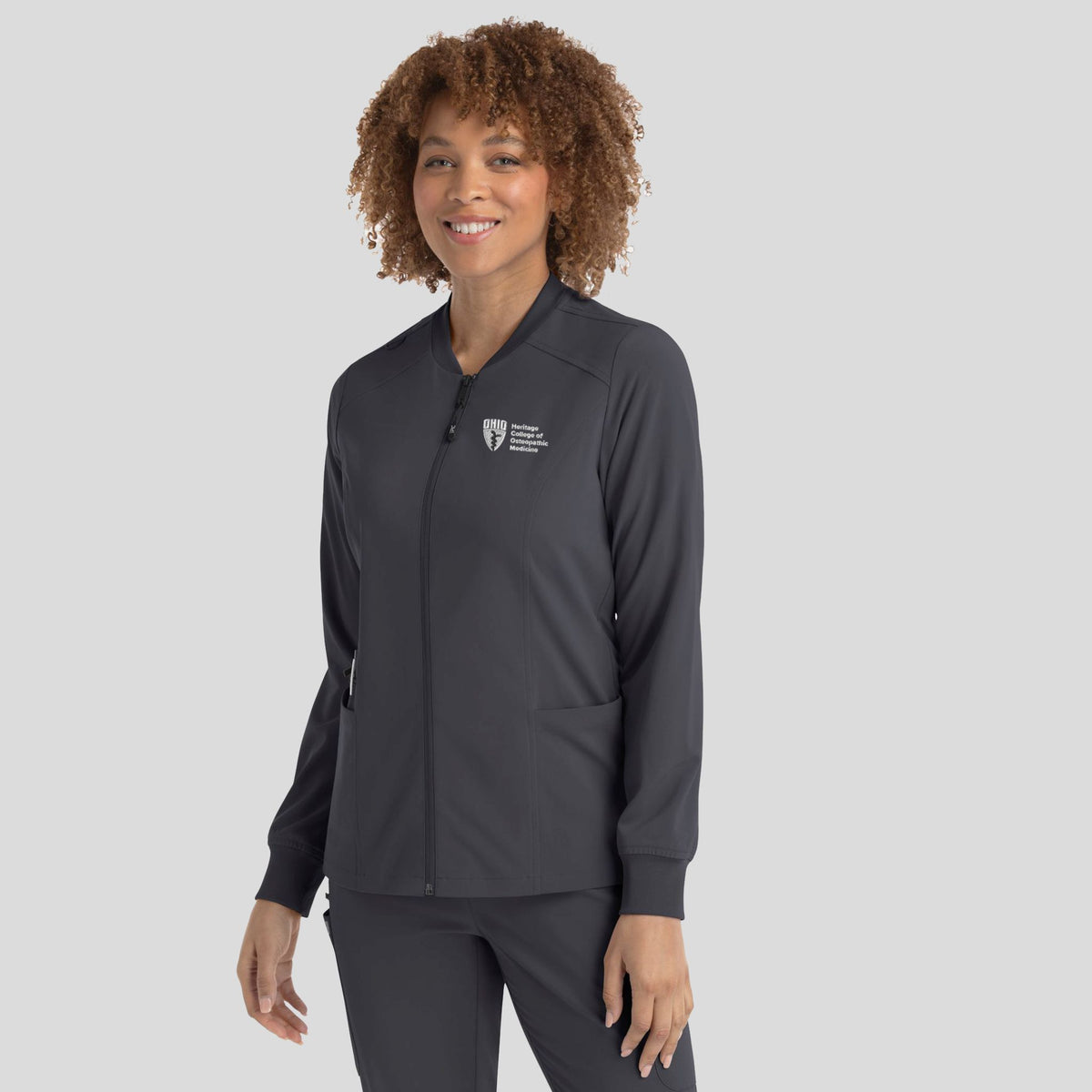 Ohio University Womenβs Zip Jacket | Pewter