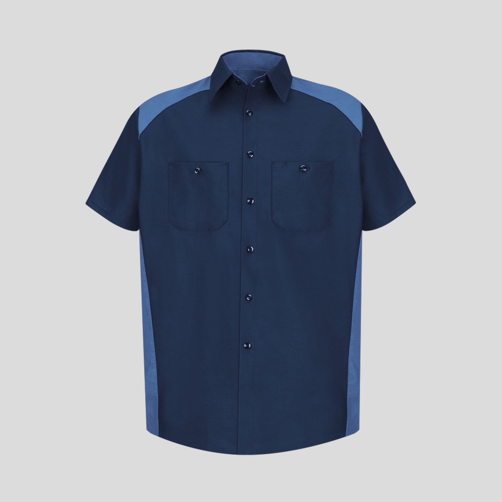 Short Sleeve Motorsports Shirt | Navy/Postman Blue