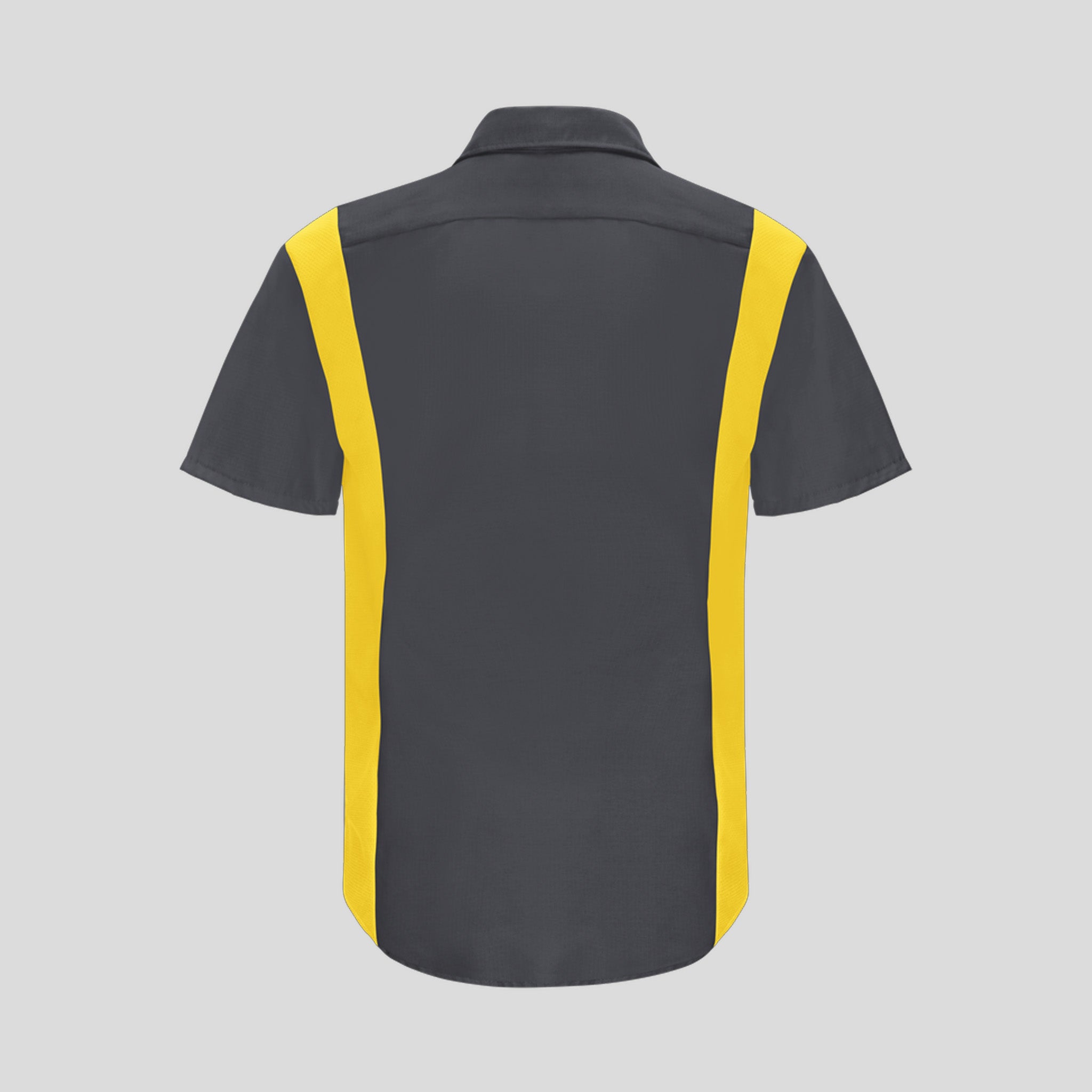 Short Sleeve Performance Plus Shop Shirt With Oilblok Technology | Charcoal/Yellow Mesh