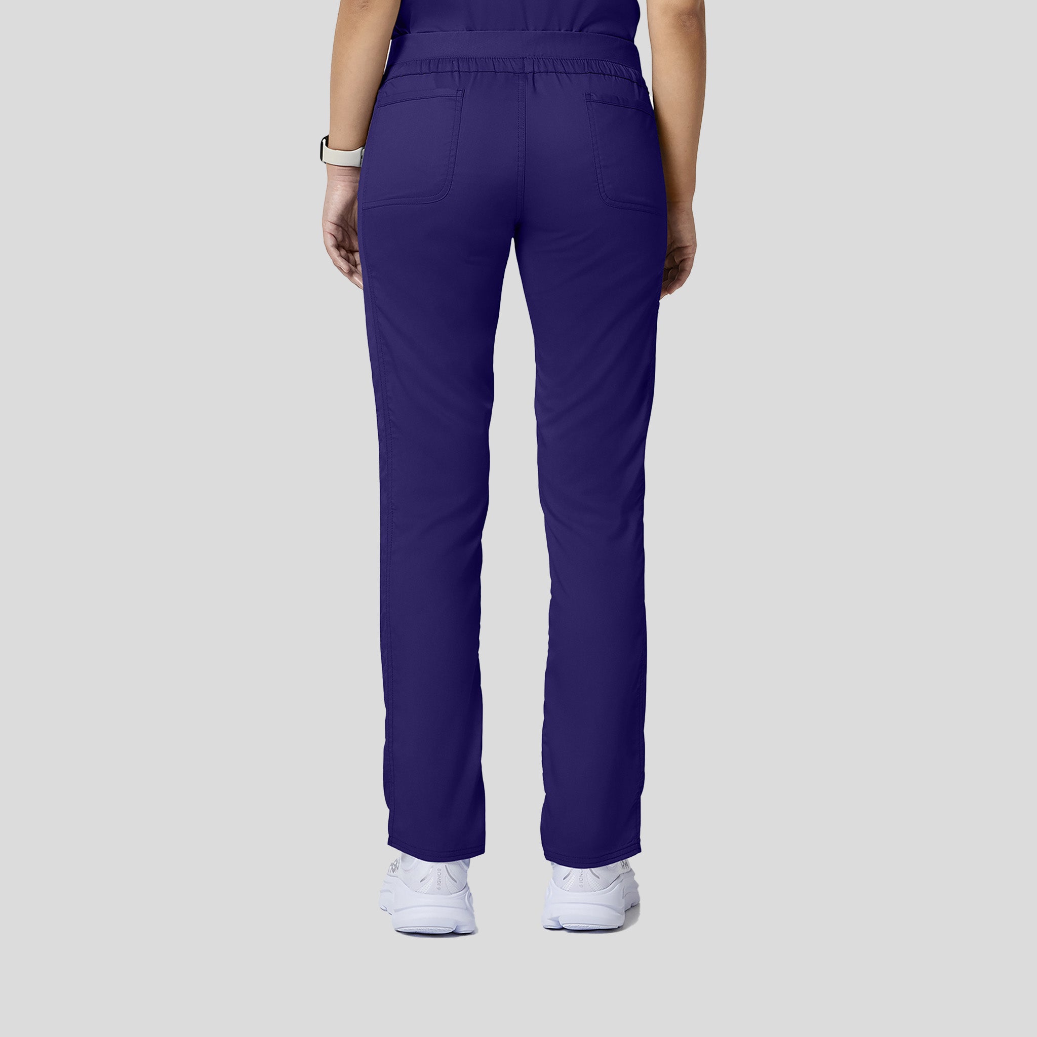 Tapered Leg Drawstring Scrub Pant | Grape