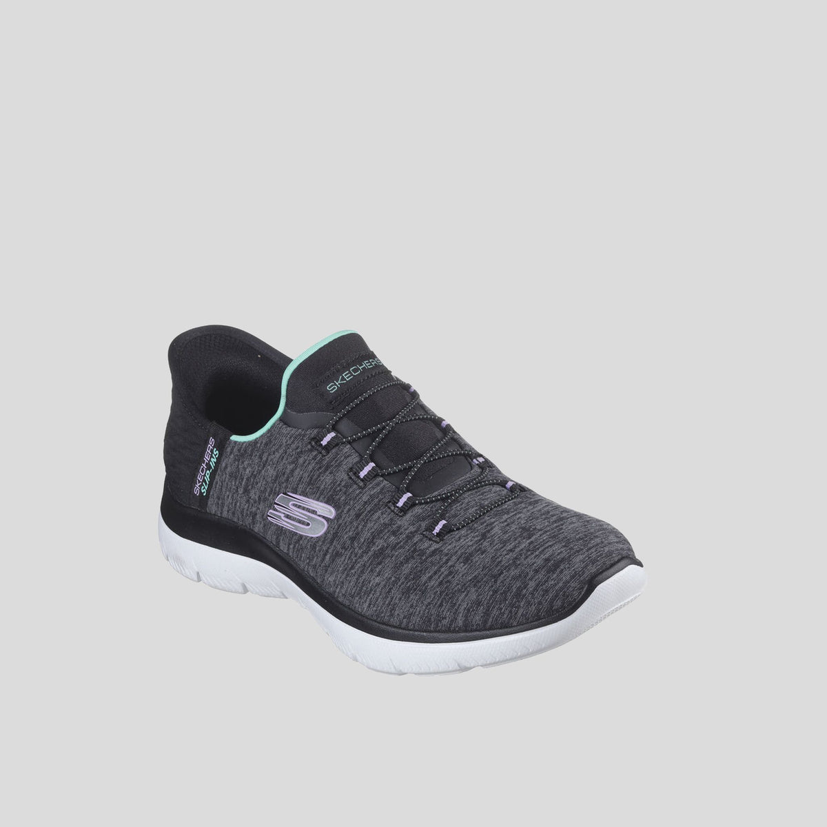 Skechers Slip-ins: Summits, Dazzling Haze | Black Turquiose