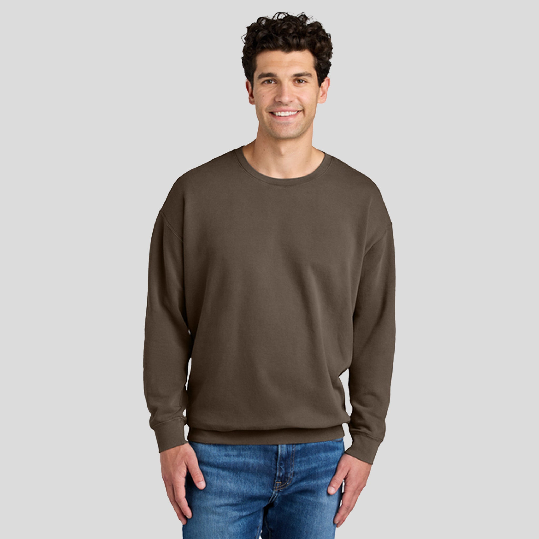 Lightweight Crewneck Sweatshirt | Espresso