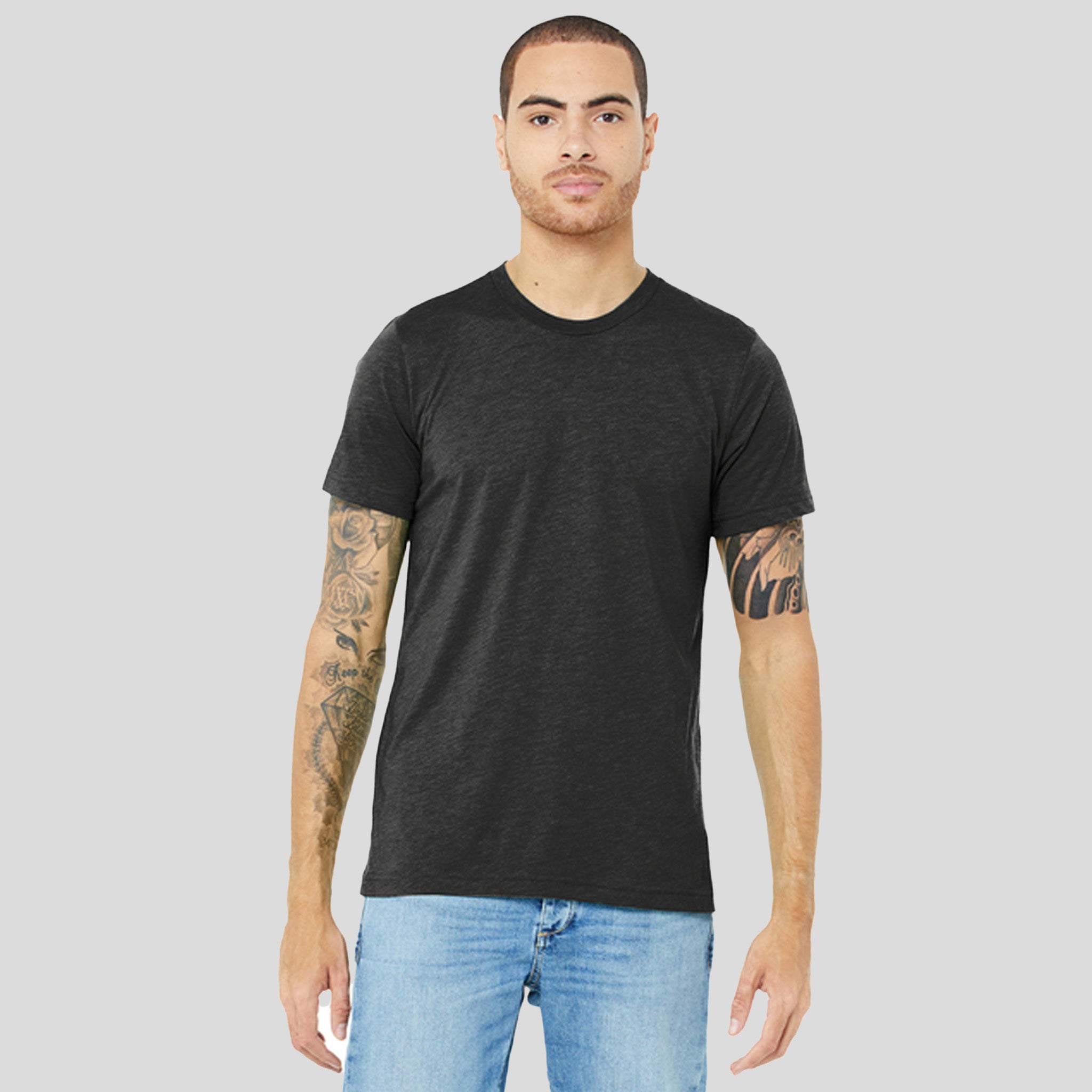 Unisex Triblend Short Sleeve Tee | Charcoal-Black Triblend