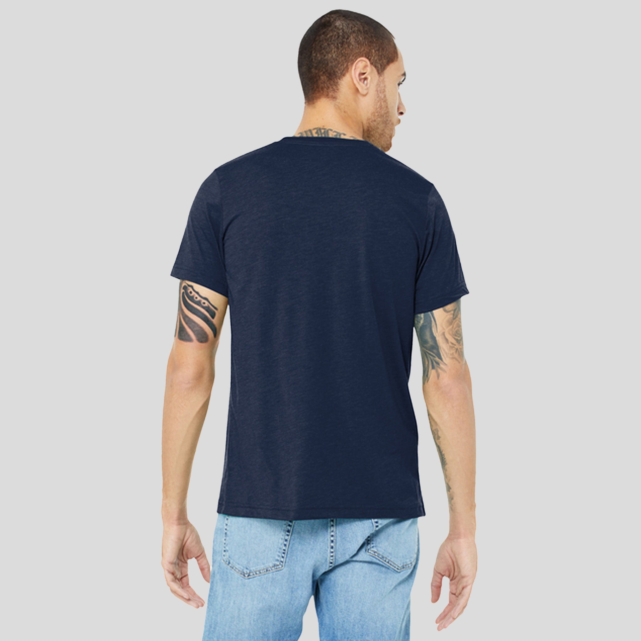 Unisex Triblend Short Sleeve Tee | Solid Navy Triblend