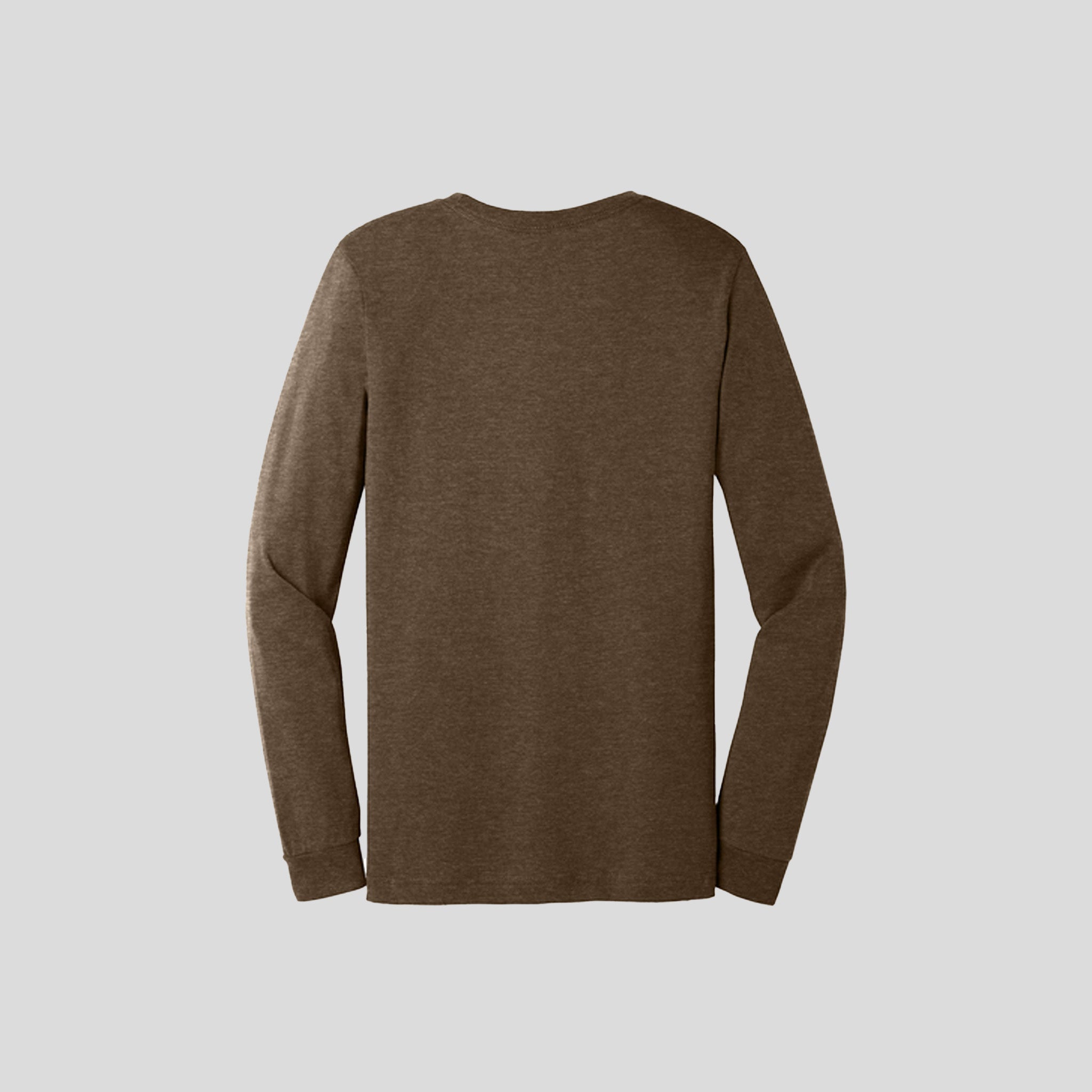 Unisex Heather CVC Long Sleeve Tee | Heather Brown