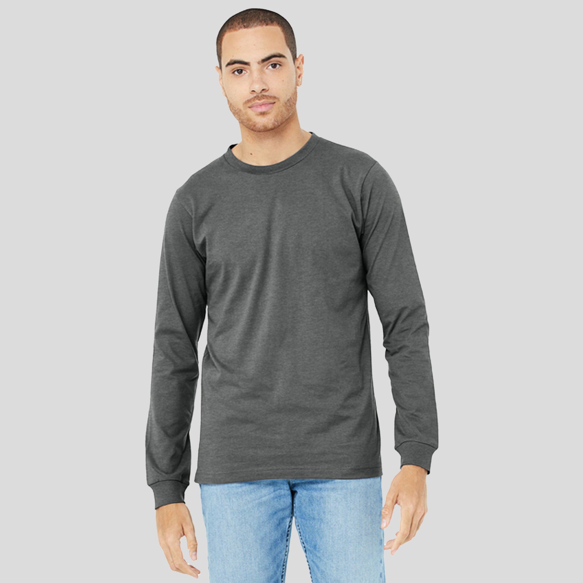 Unisex Heather CVC Long Sleeve Tee | Deep Heather
