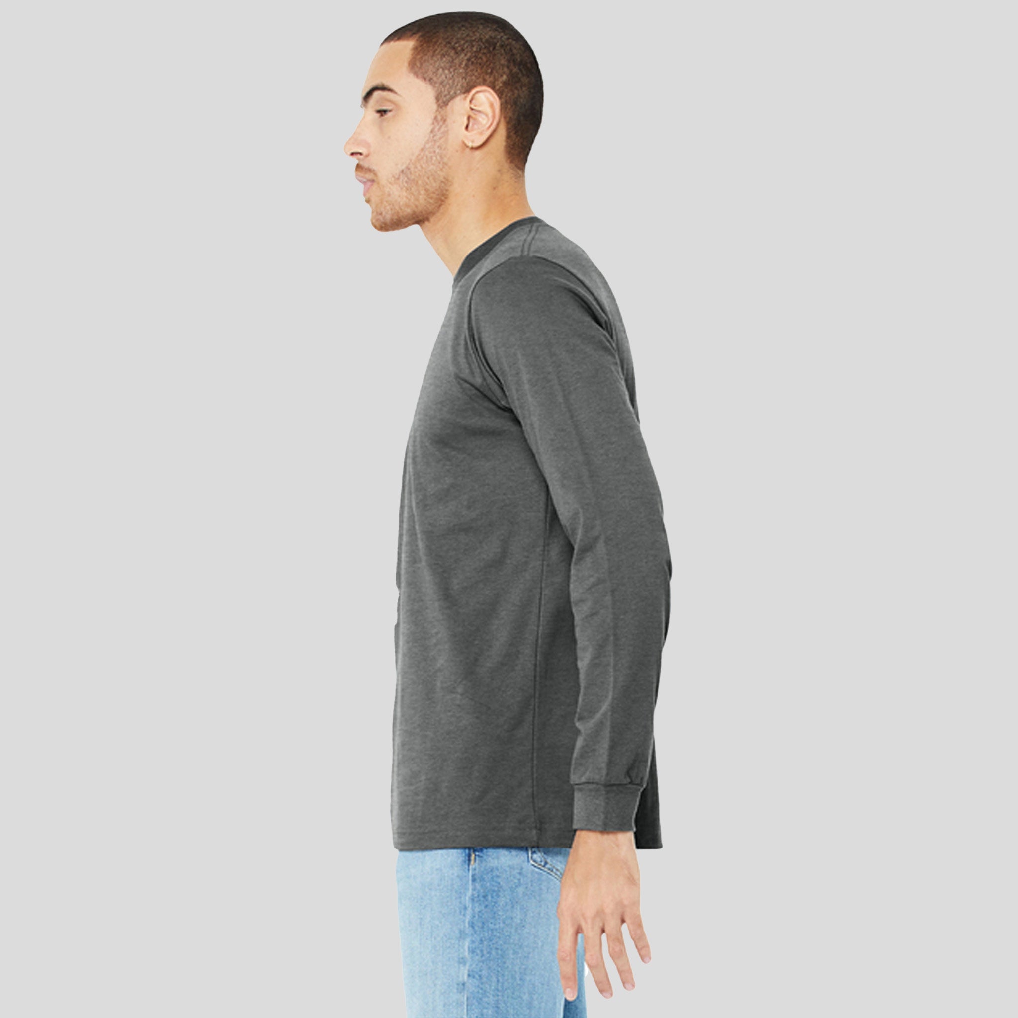 Unisex Heather CVC Long Sleeve Tee | Deep Heather