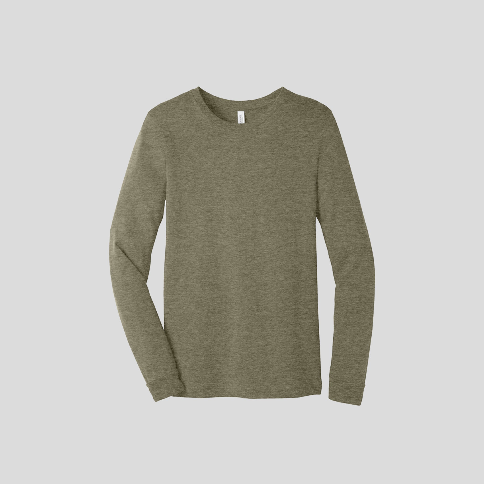 Unisex Heather CVC Long Sleeve Tee | Heather Olive