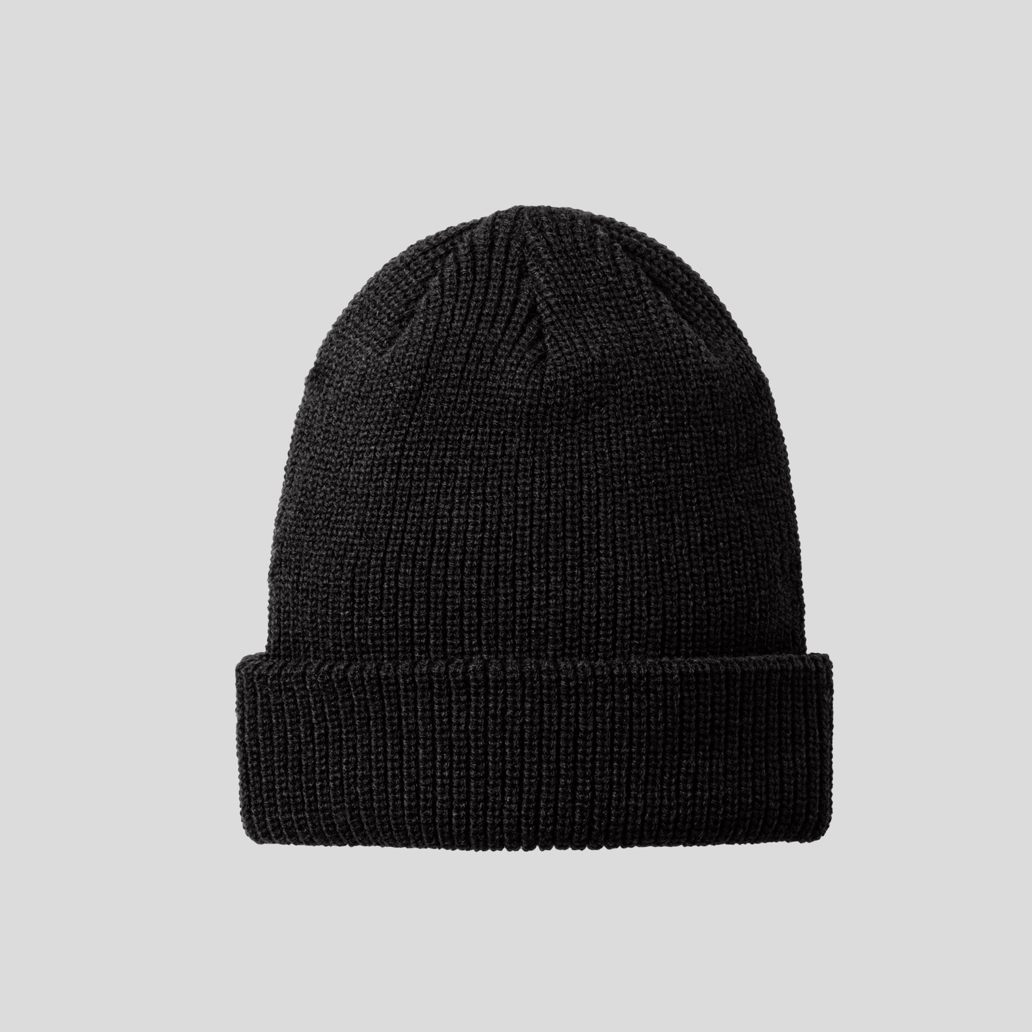 Chunky Knit Beanie | Deep Black