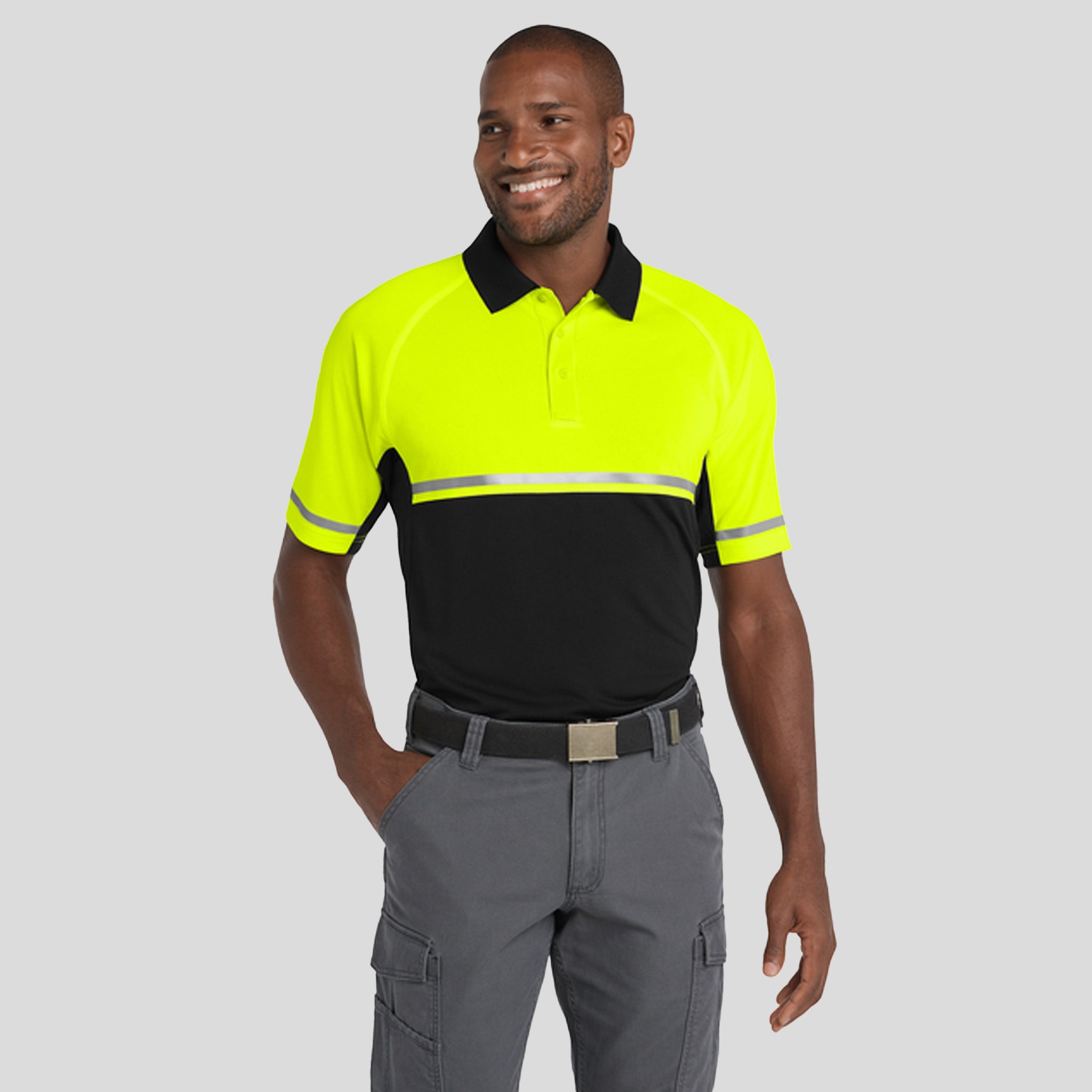 Select Lightweight Snag-Proof Enhanced Visibility Polo | Safety Yellow/Black
