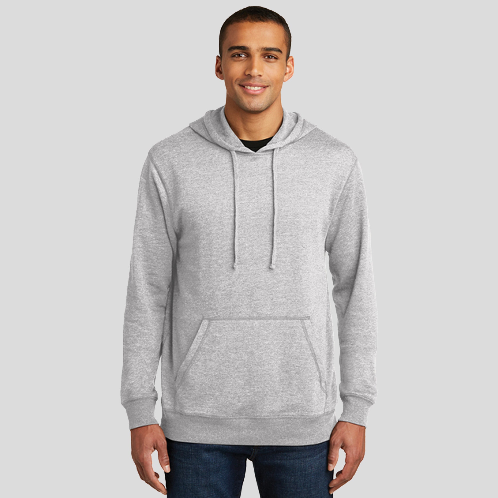 Lightweight Fleece Hoodie | Heathered Grey