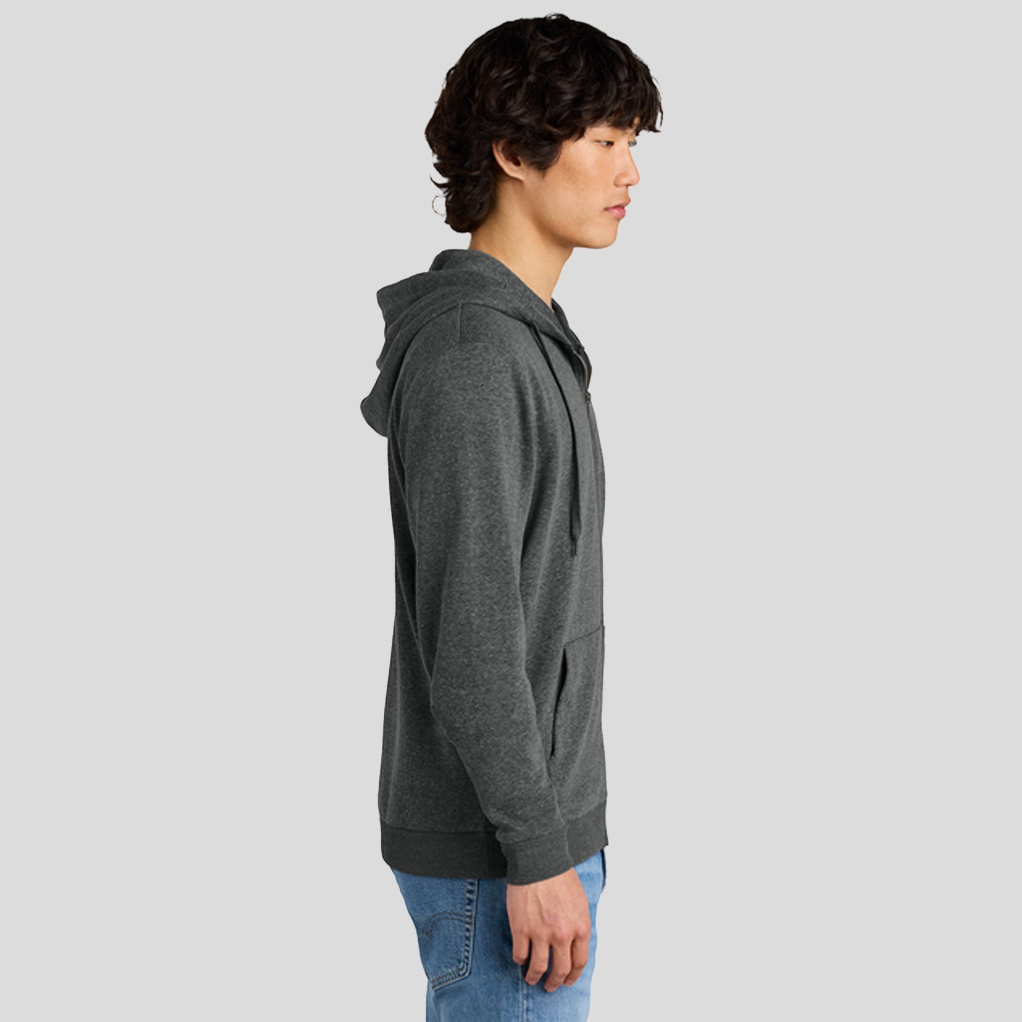 Perfect Triยฎ Fleece Full-Zip Hoodie | Heathered Charcoal