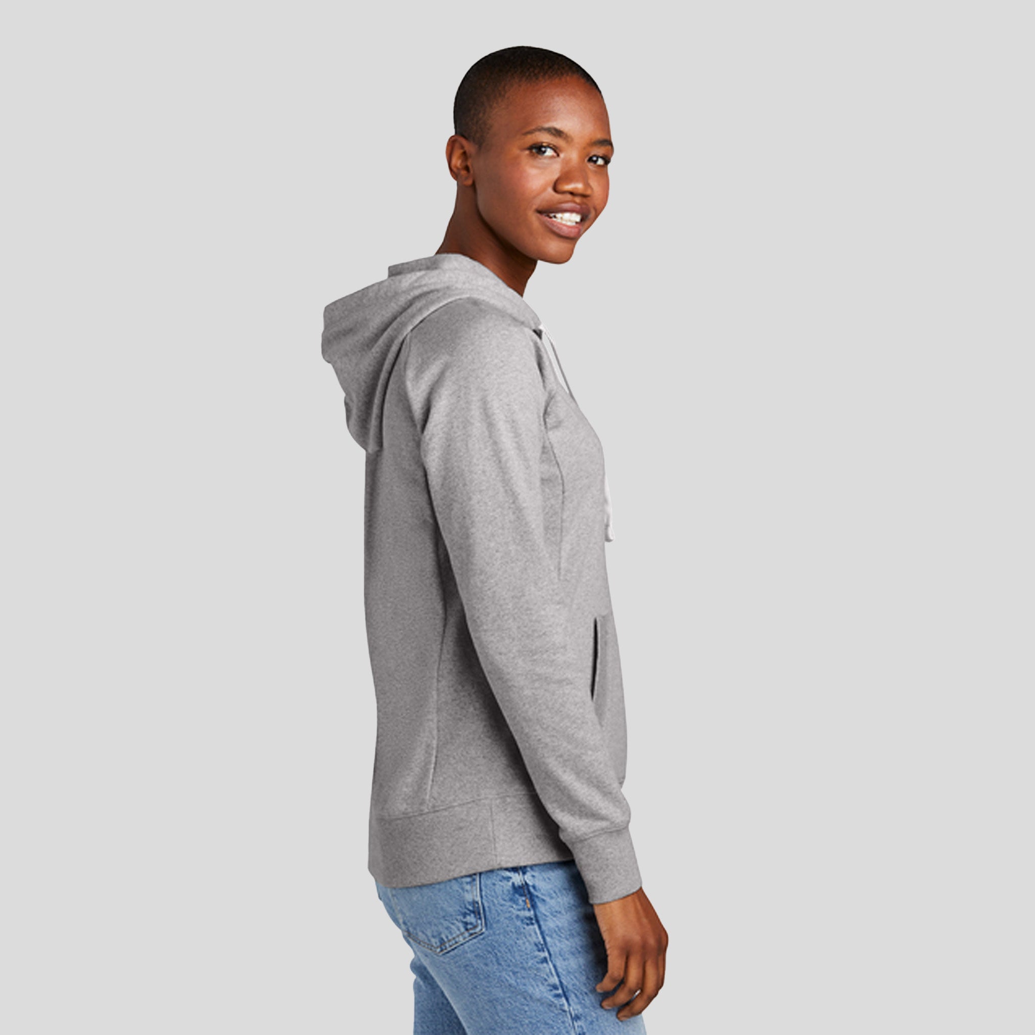 Womenโs Re-Fleeceโข Hoodie | Light Heather Grey