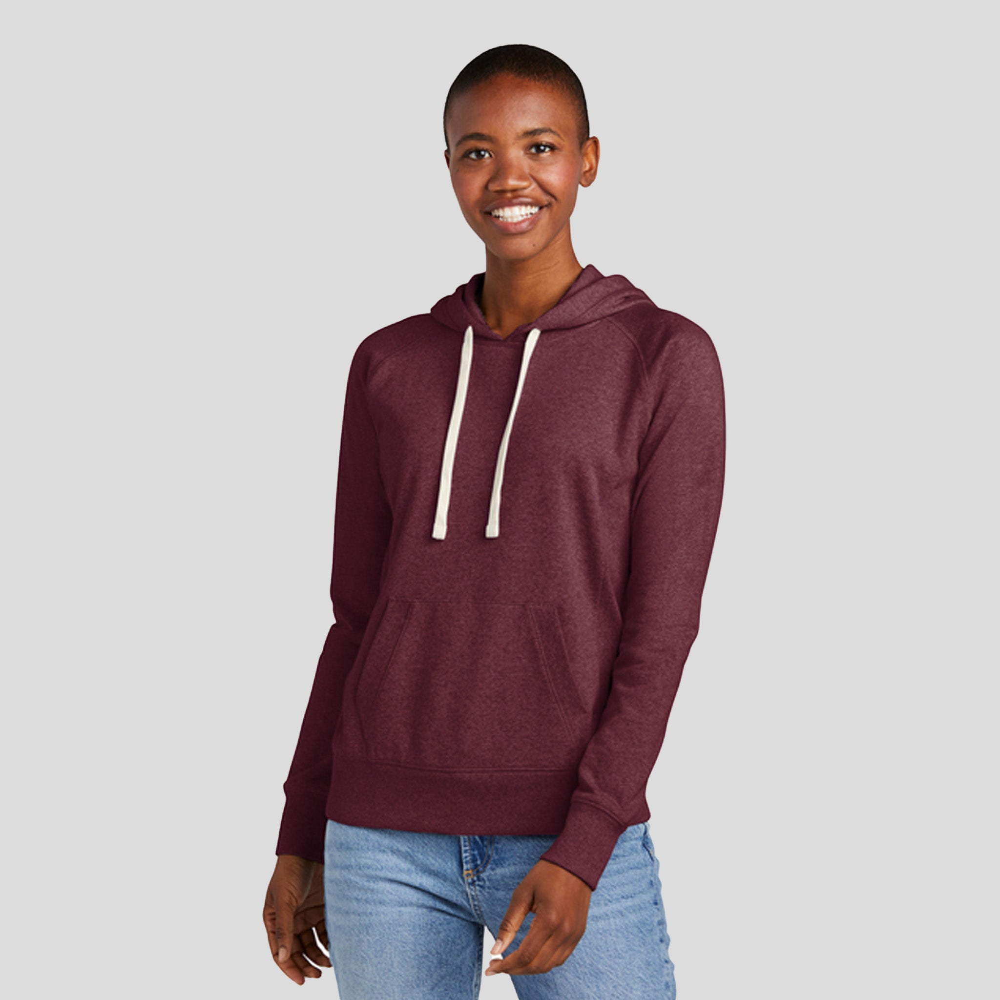 Womenโs Re-Fleeceโข Hoodie | Maroon Heather