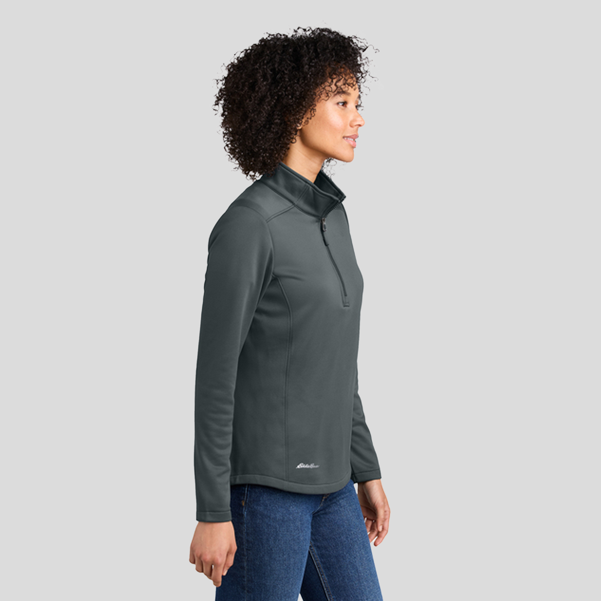 Womenβs Smooth Mid Layer Fleece 1/2-Zip | Iron Gate