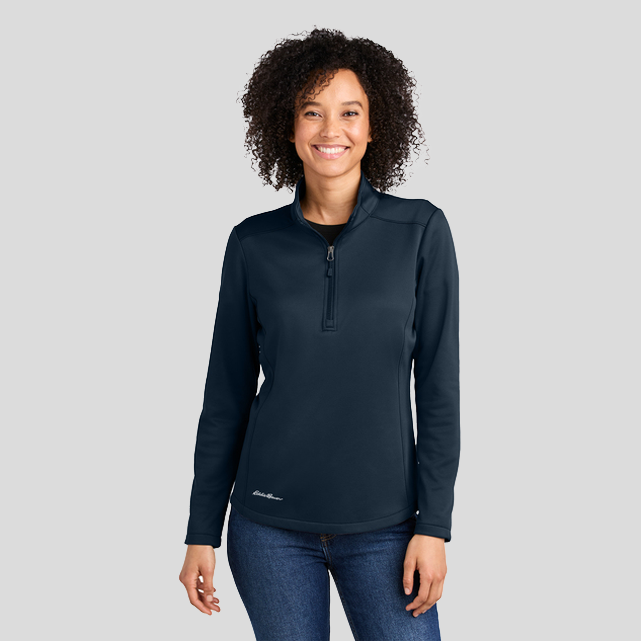 Womenβs Smooth Mid Layer Fleece 1/2-Zip | River Blue Navy