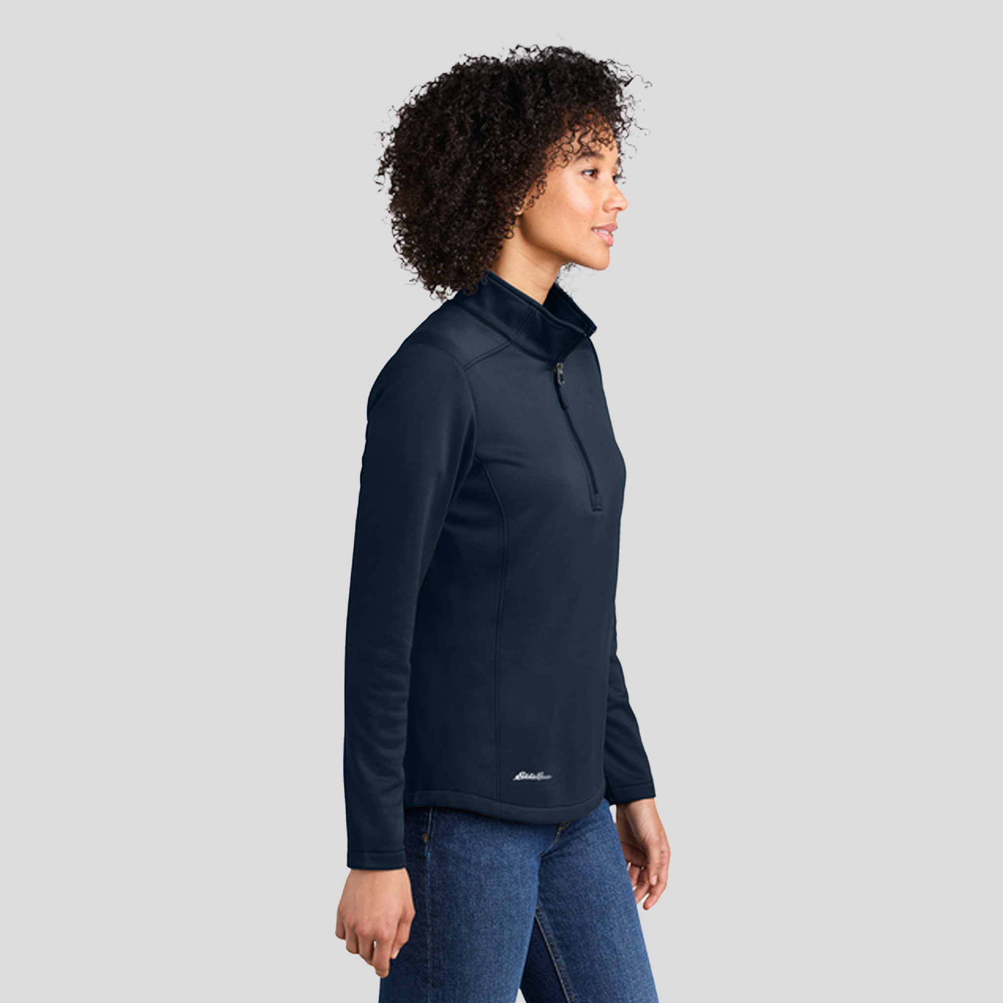 Womenβs Smooth Mid Layer Fleece 1/2-Zip | River Blue Navy