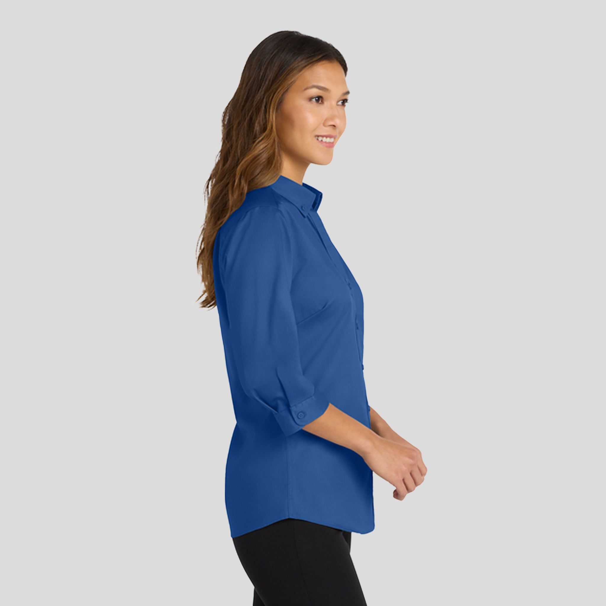 Women's 3/4-Sleeve SuperProβ’ Twill Shirt | True Blue