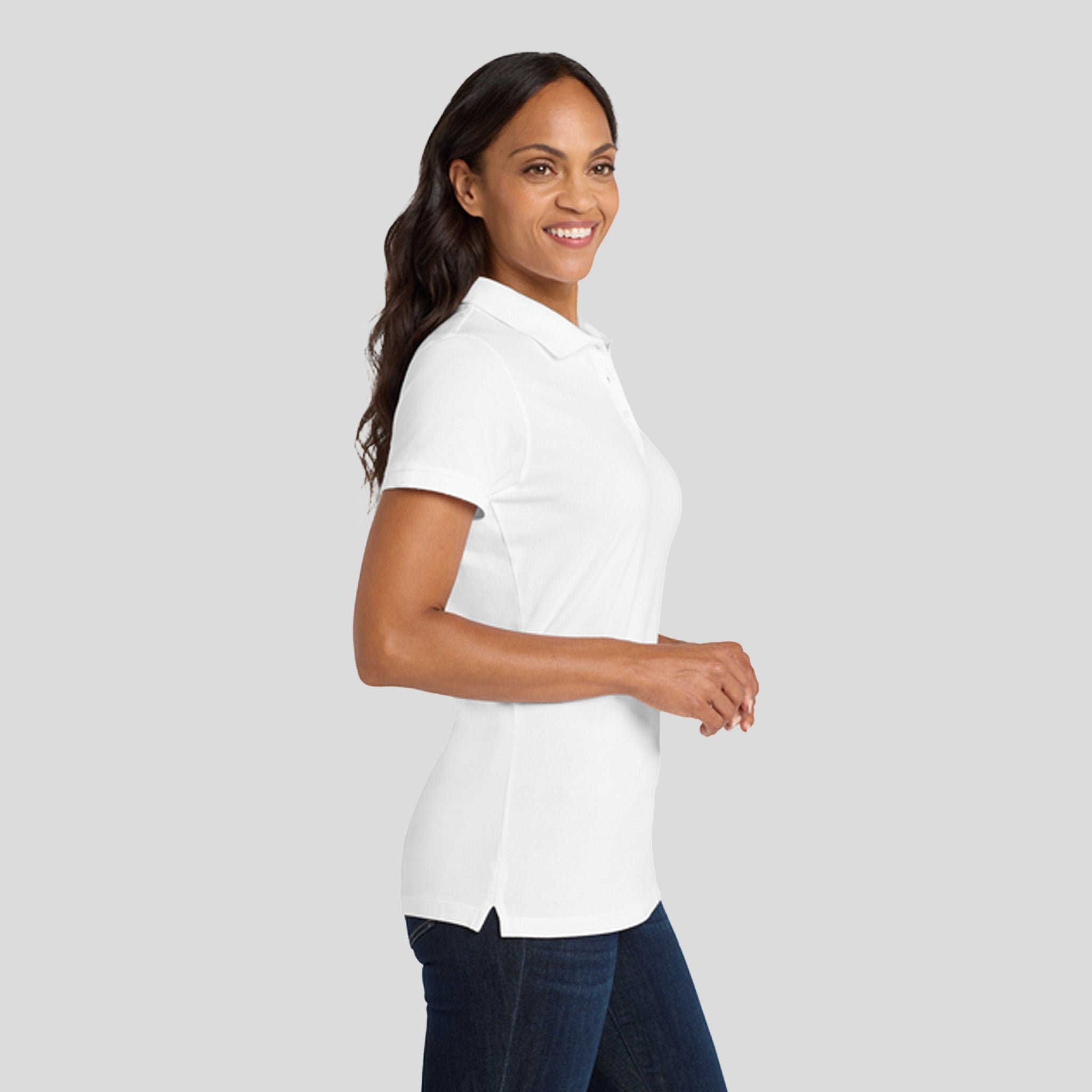 Women's EZCottonยฎ Polo | White