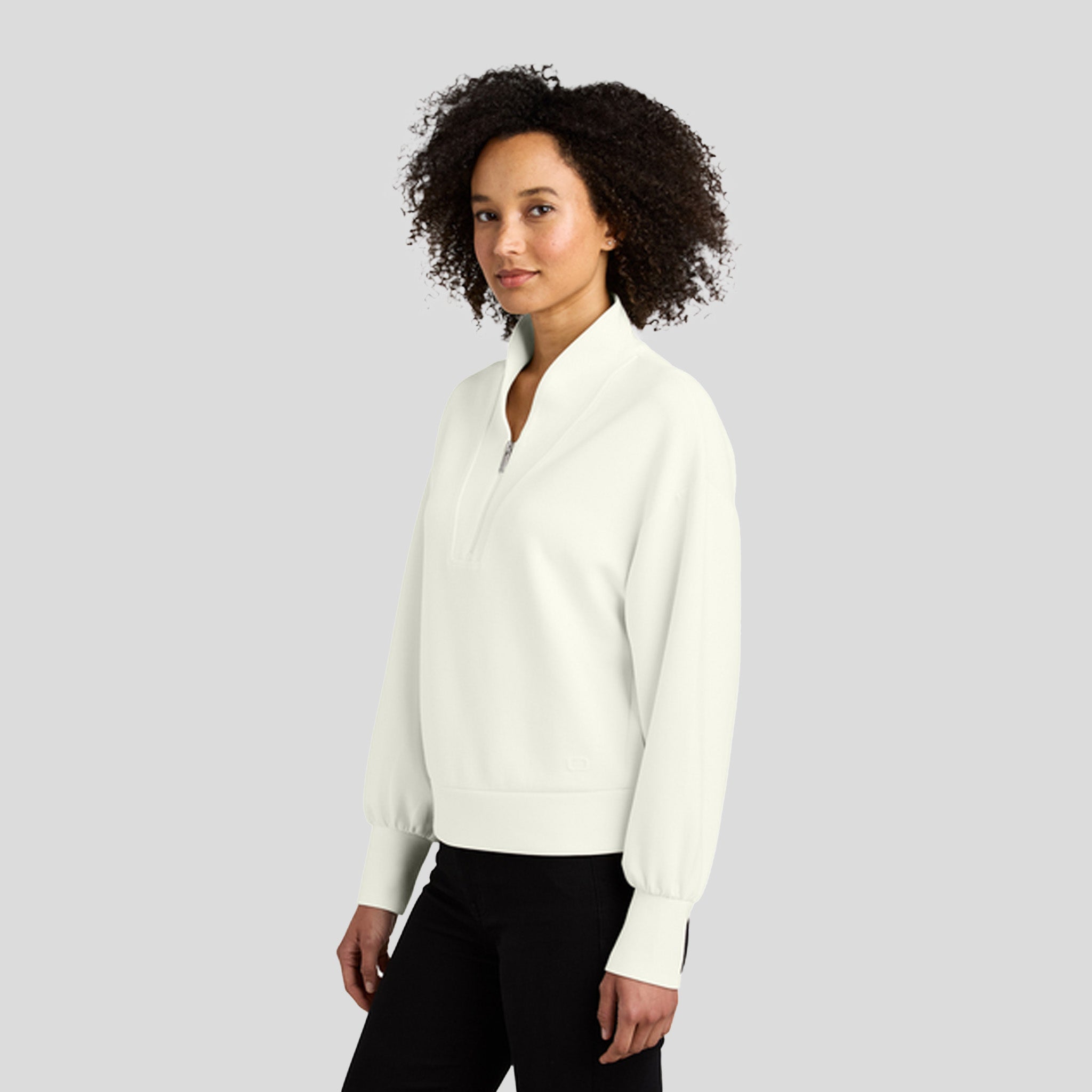 Womenβs Transcend 1/4-Zip | Opal White