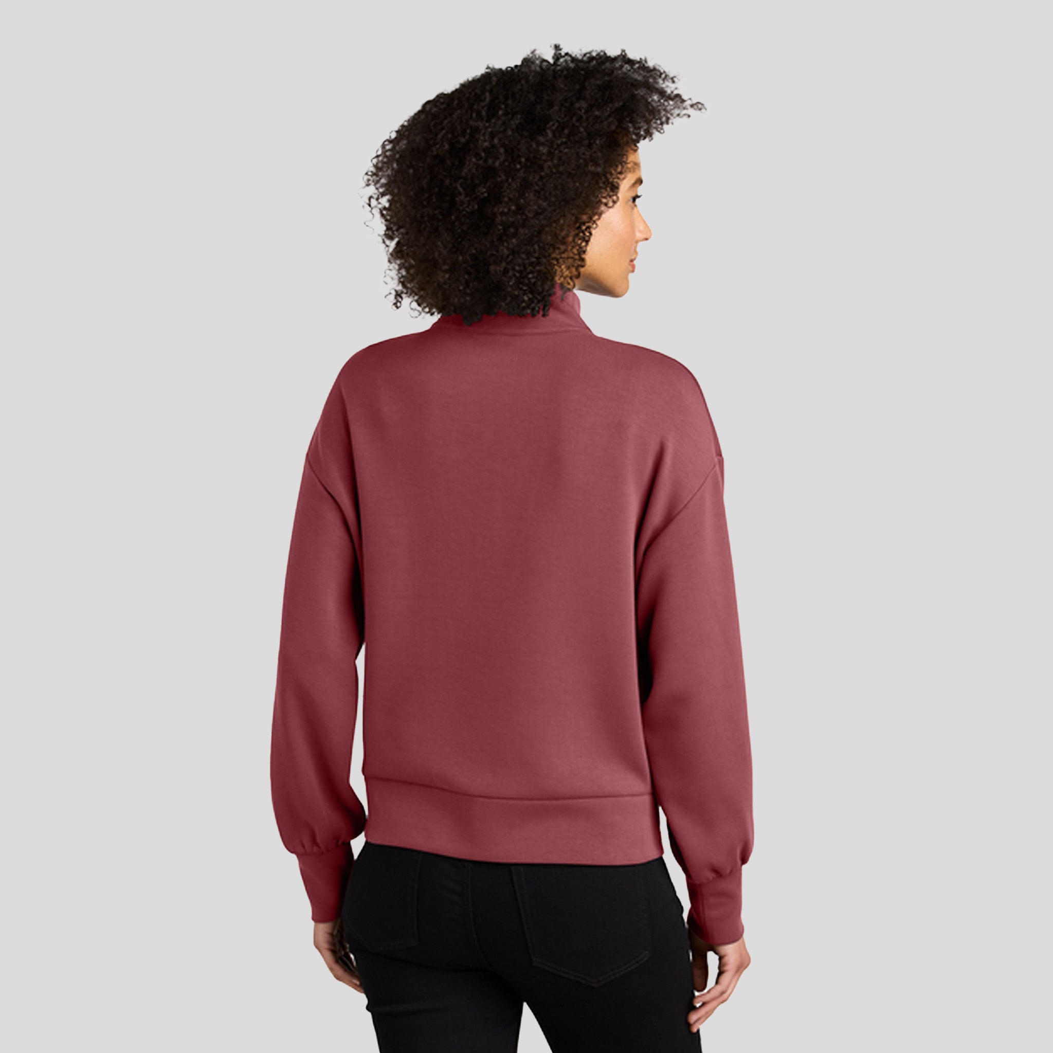 Womenβs Transcend 1/4-Zip | Soft Ruby
